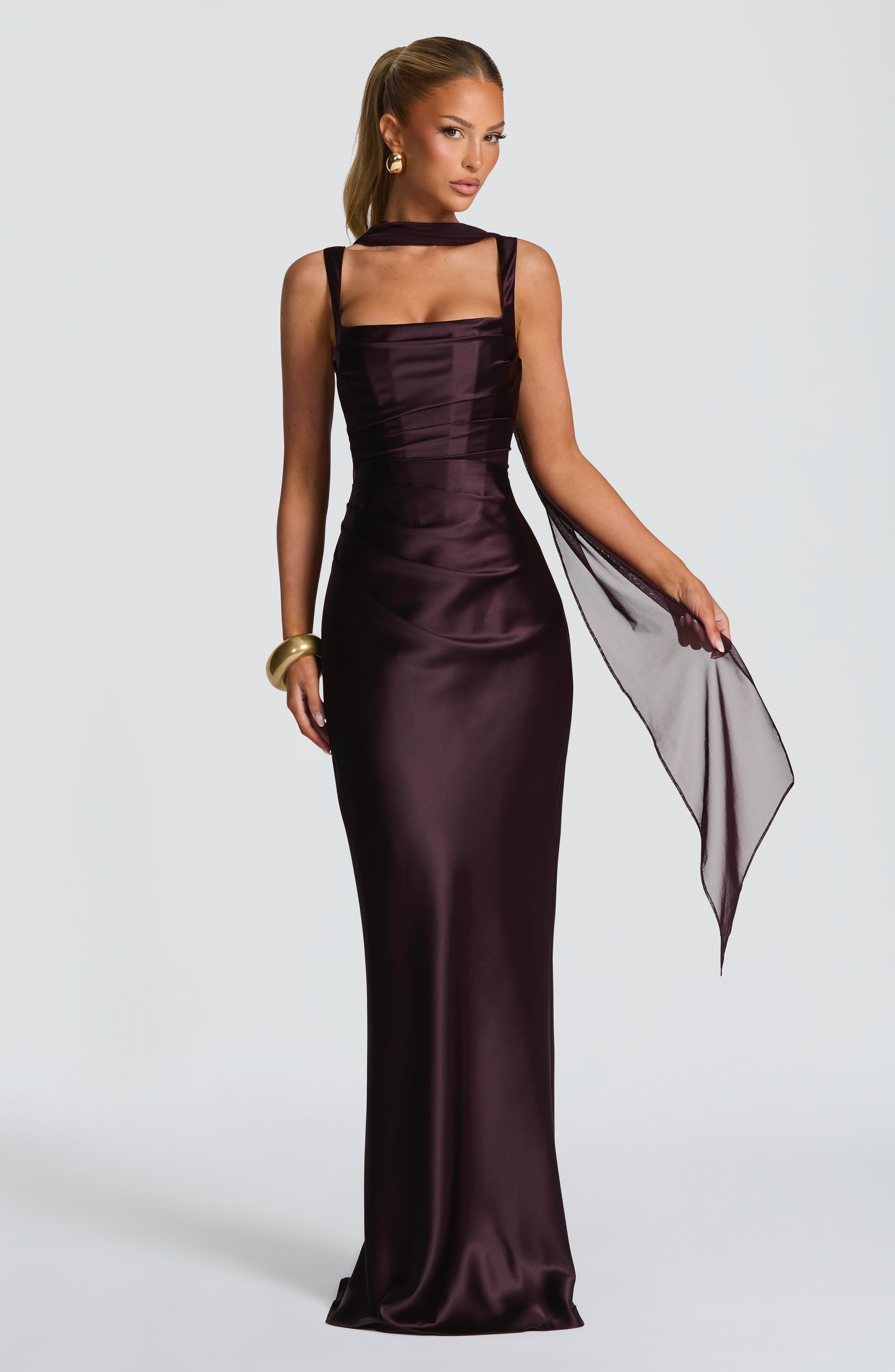 Plum Calanthe Maxi Dress - ICYBOO