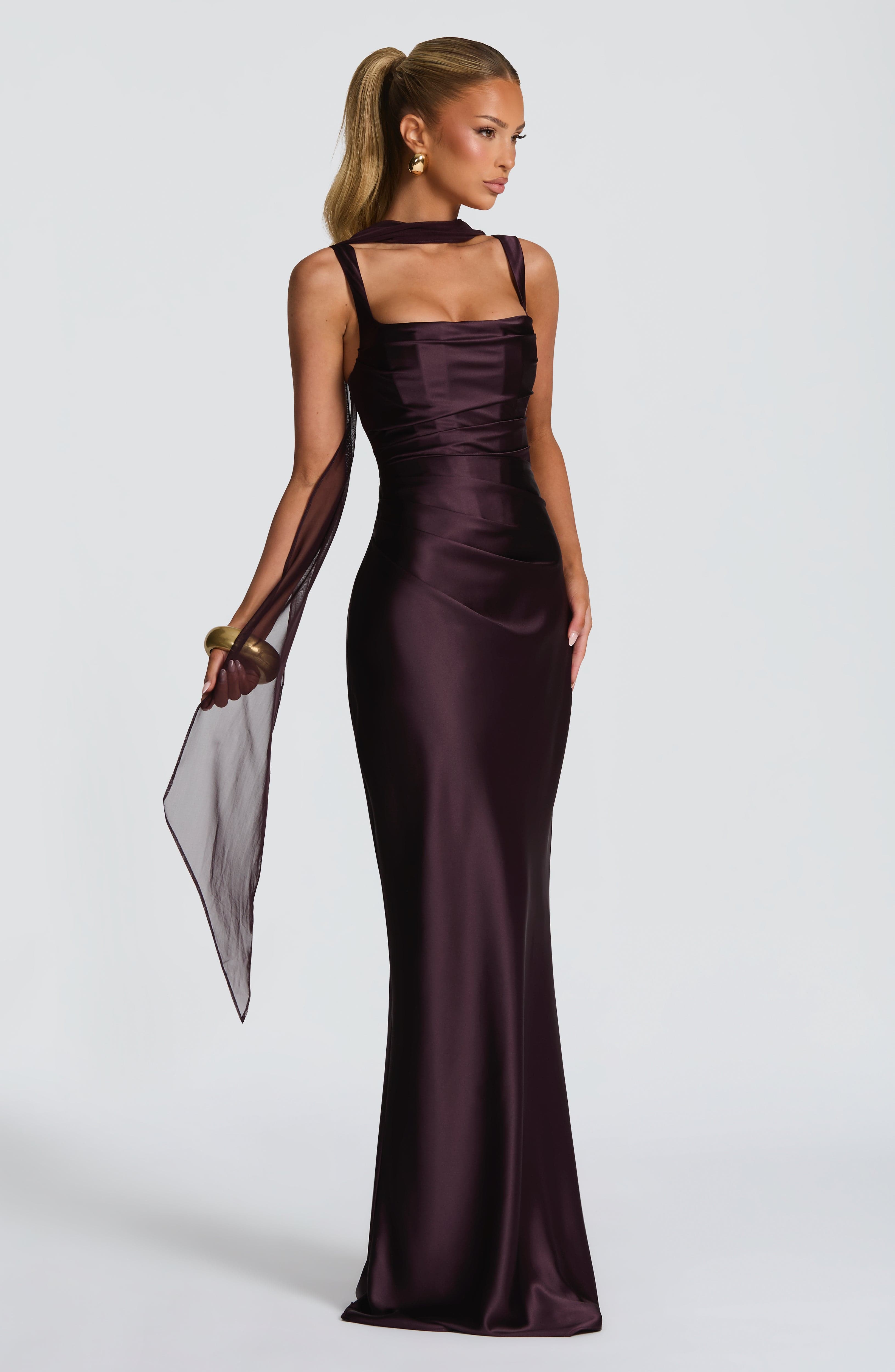 Plum Calanthe Maxi Dress - ICYBOO