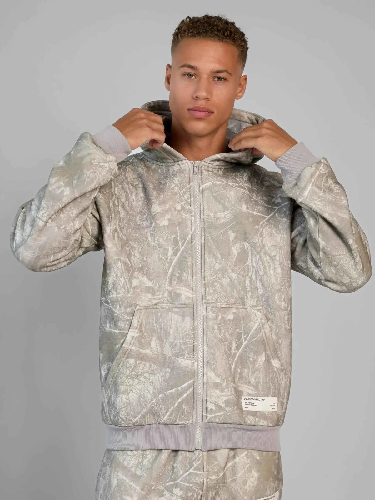 Camo Heavyweight Fleece Zip Hoodie Mega