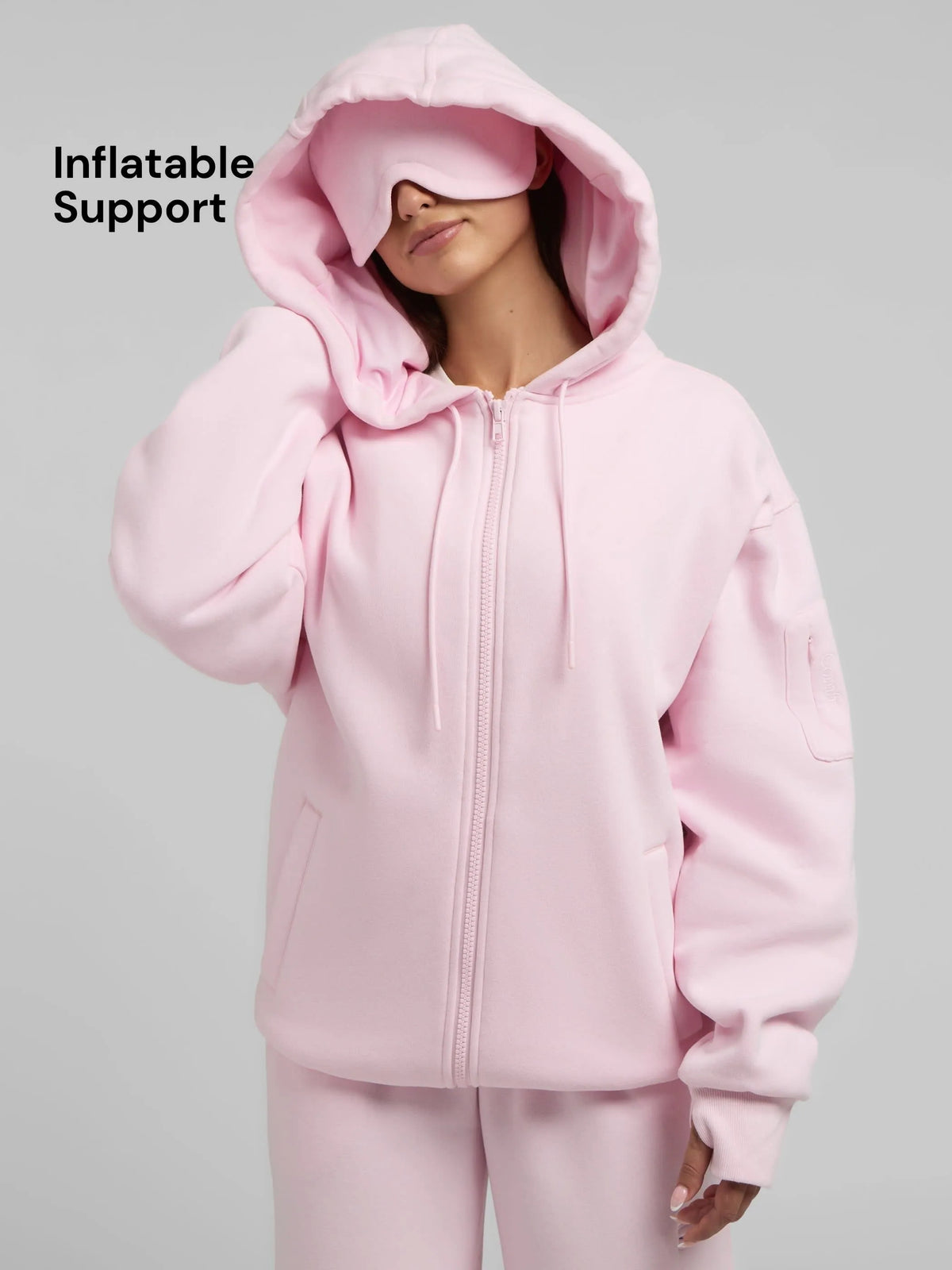 CloudTouch Heavyweight Fleece Inflate Zip Hoodie