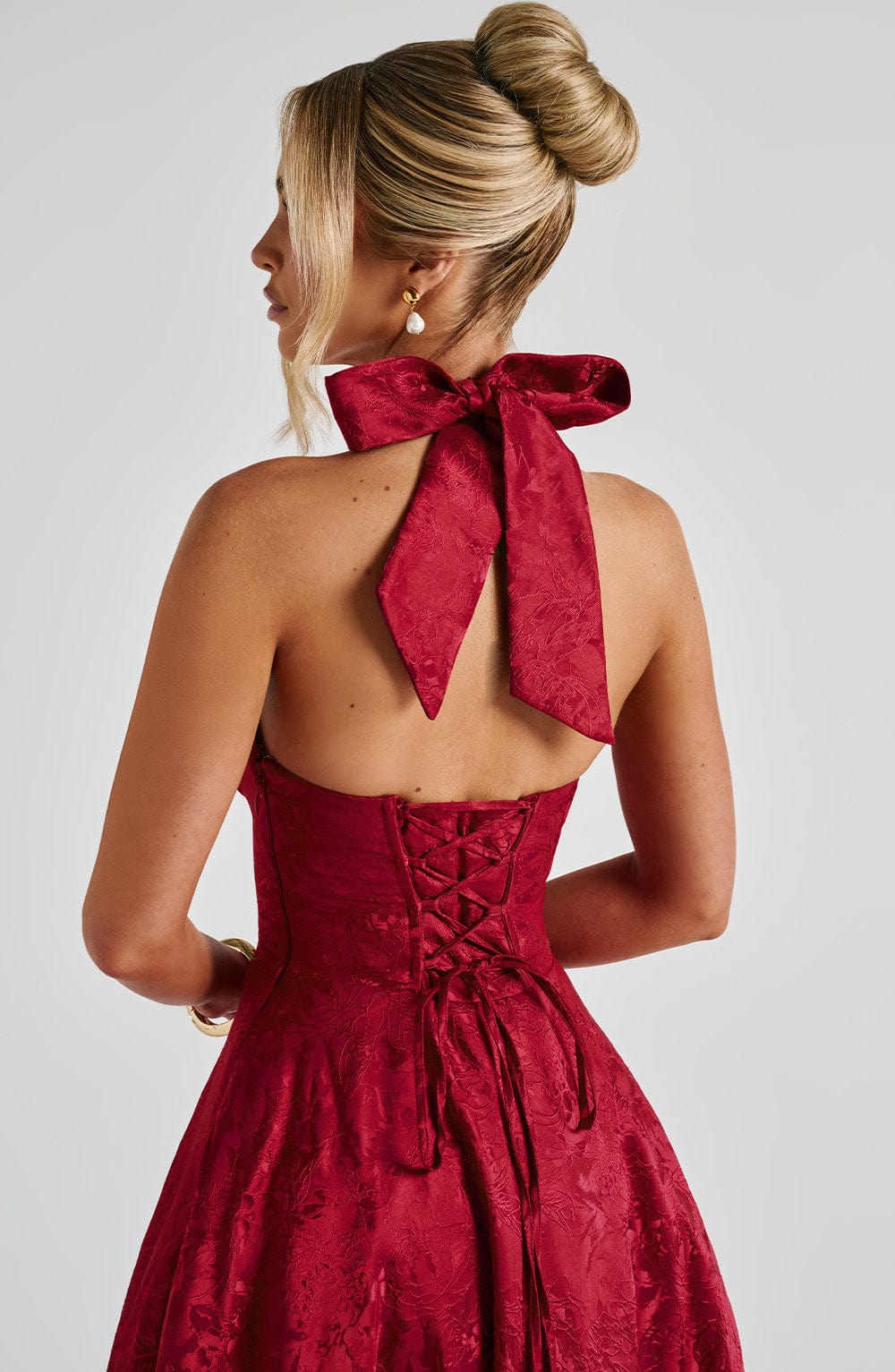 Effie Red Midi Dress - ICYBOO