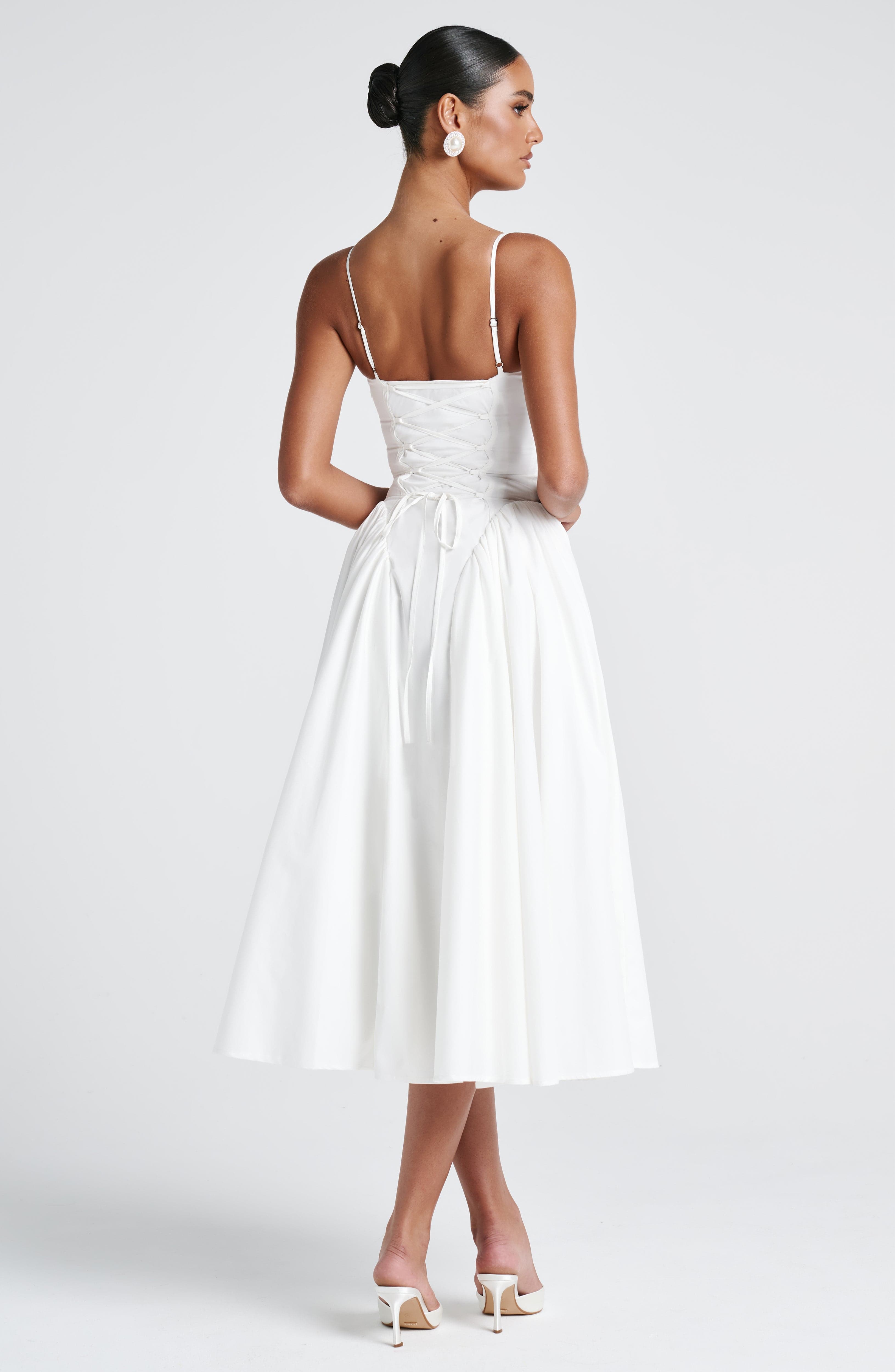 Ivory Emerson Midi Dress - ICYBOO