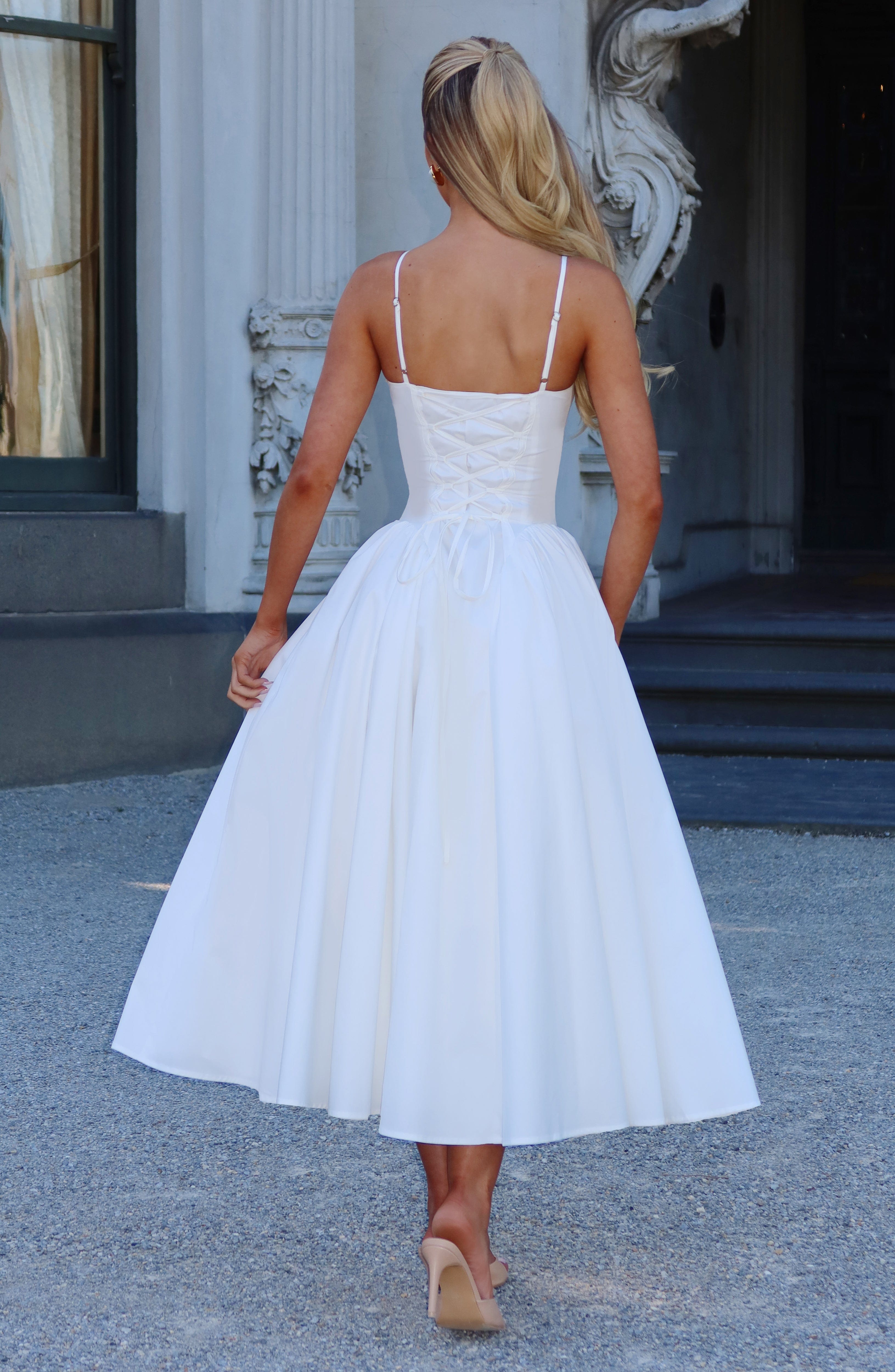 Ivory Emerson Midi Dress - ICYBOO