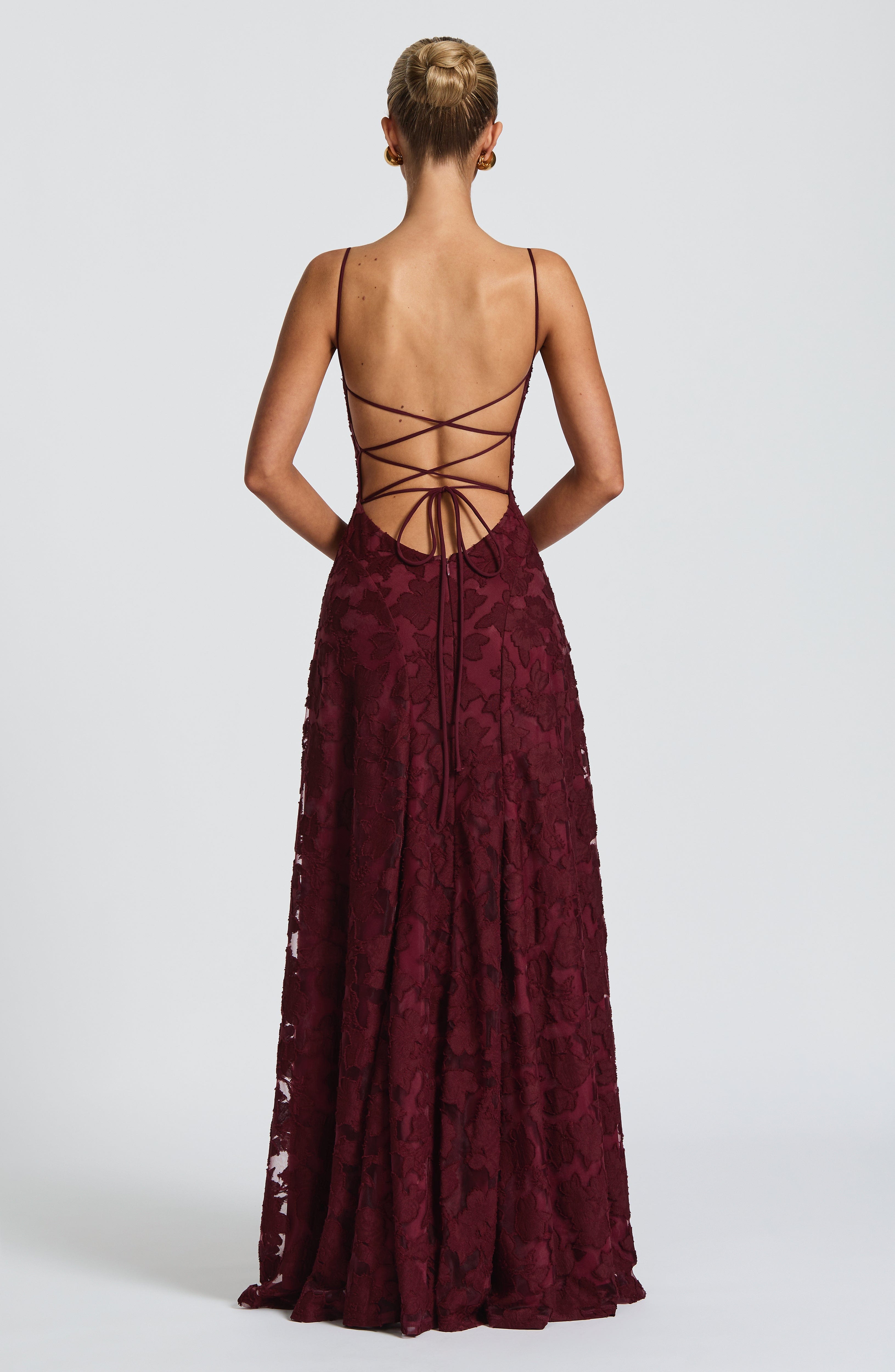 Francis Cherry Lacquer Maxi Dress - ICYBOO