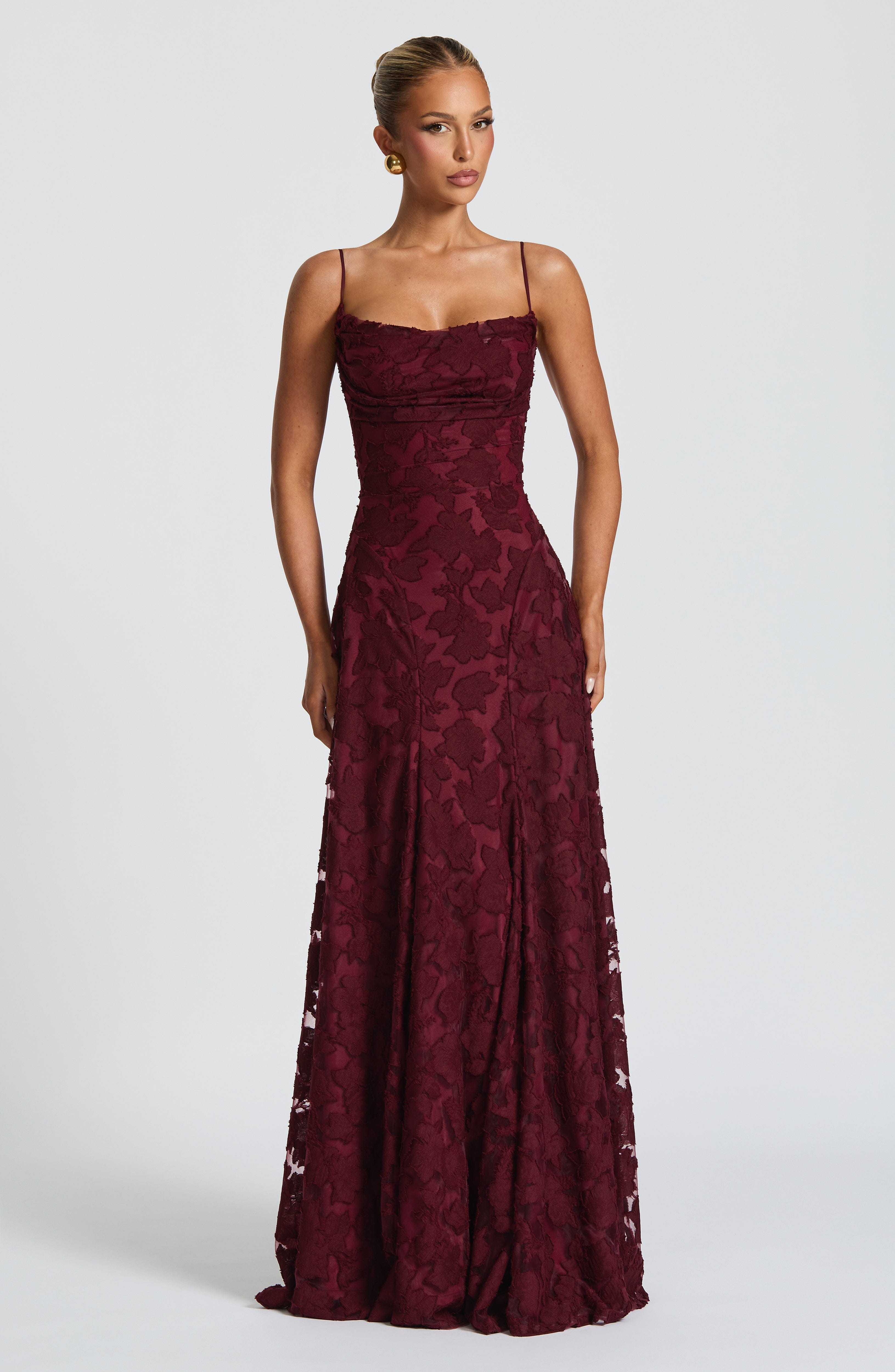 Francis Cherry Lacquer Maxi Dress - ICYBOO