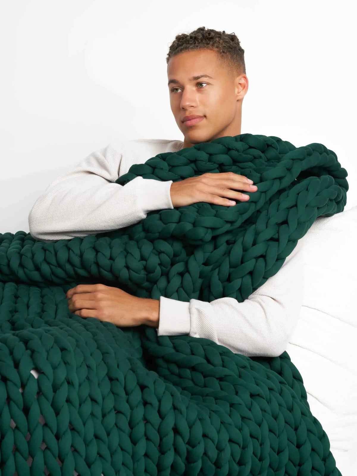 Hand-Knitted Cotton Weighted Blanket
