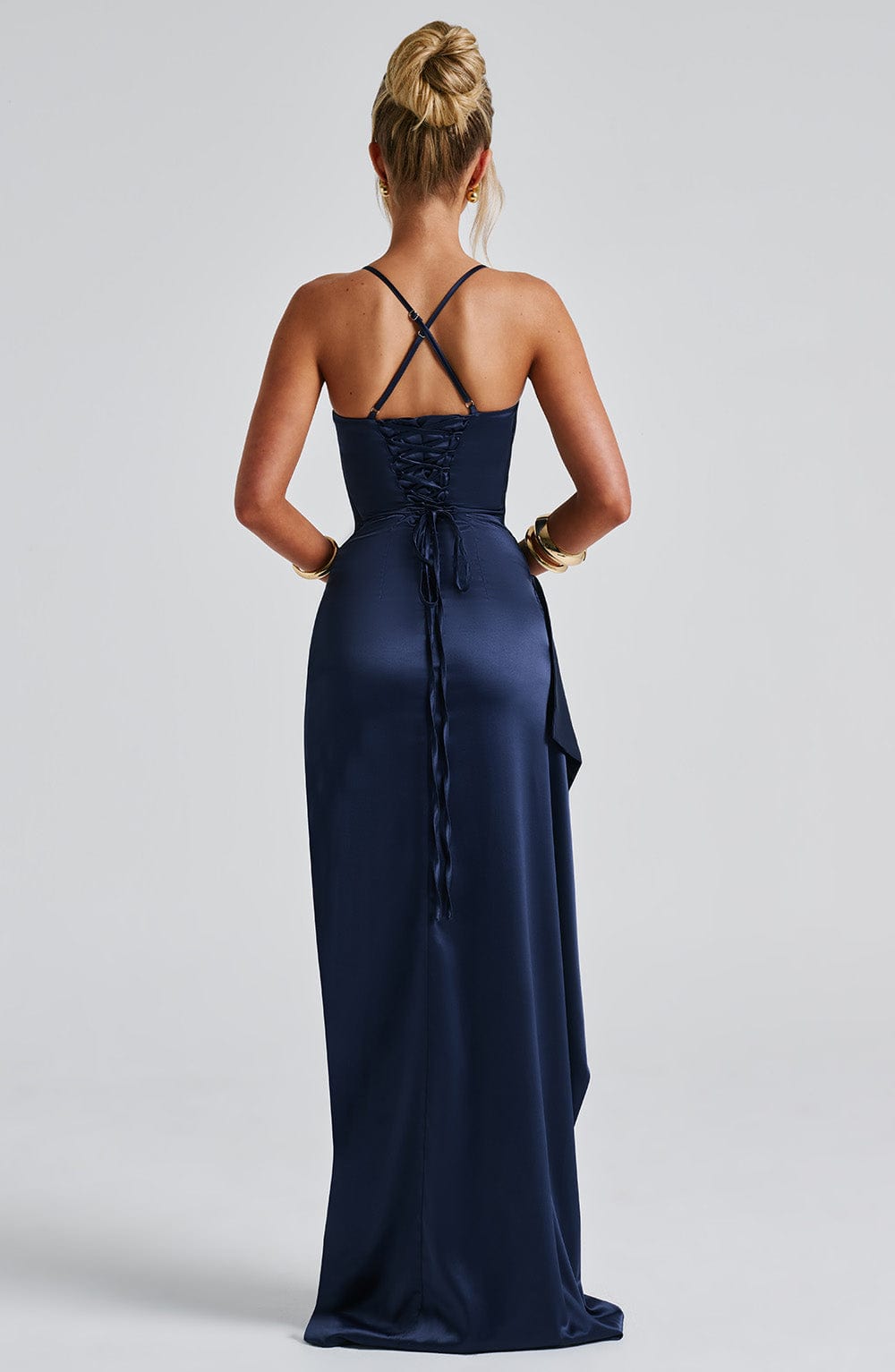 Helen Navy Maxi Dress - ICYBOO