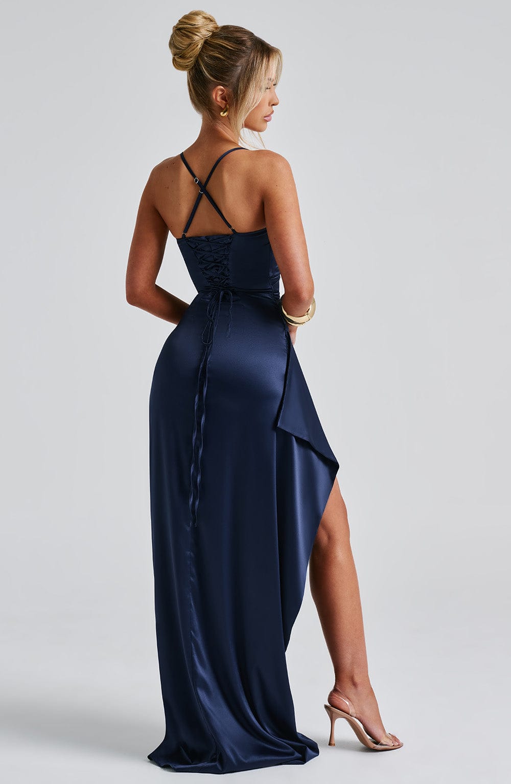 Helen Navy Maxi Dress - ICYBOO