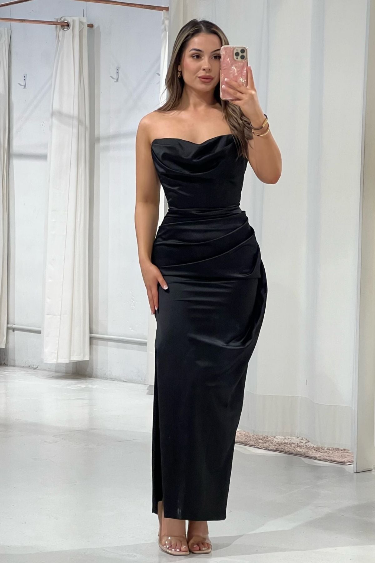 Adrienne Corset Maxi in Black - ICYBOO
