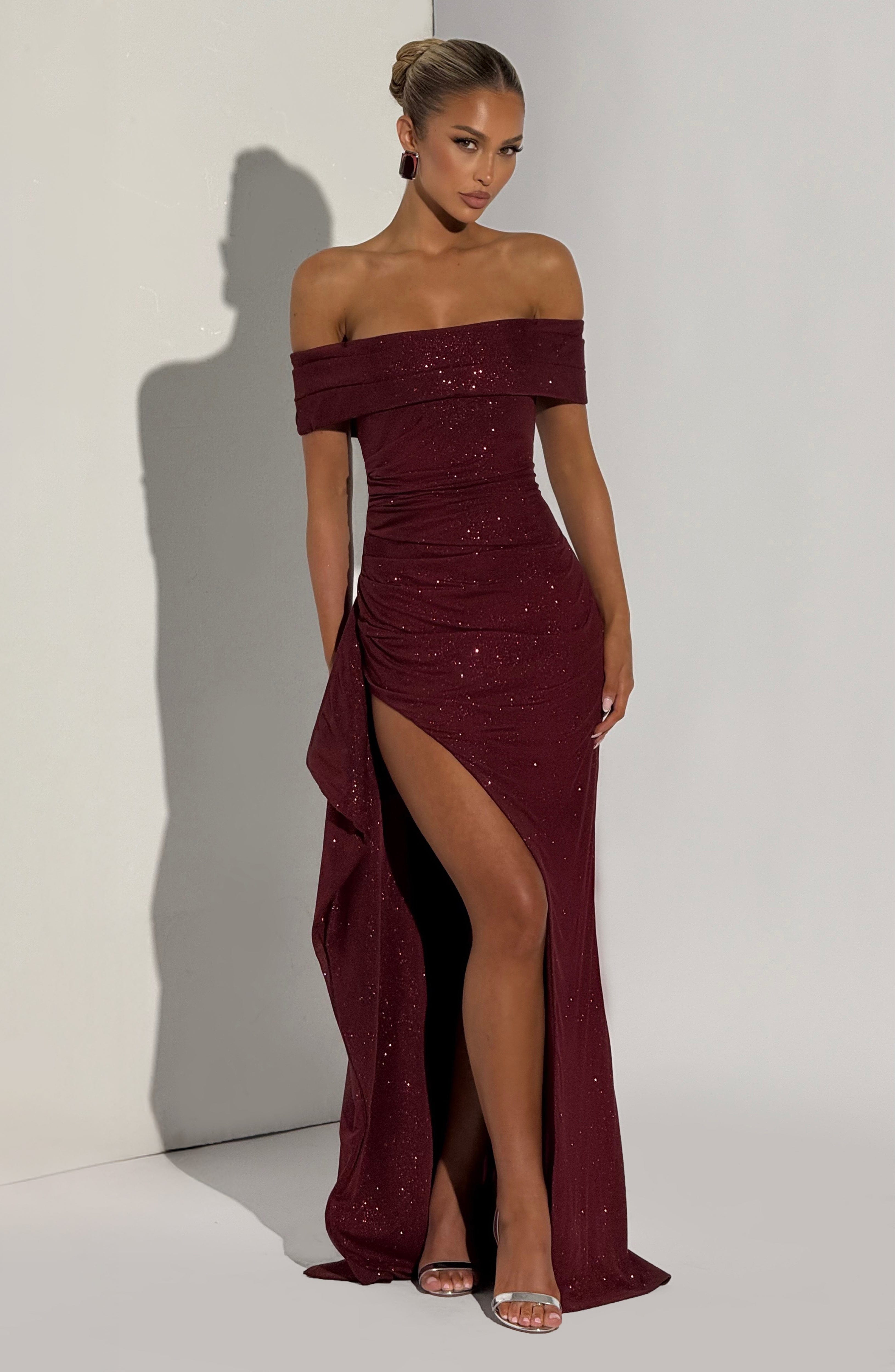 Joyce Sparkling Wine Maxi Dress - ICYBOO