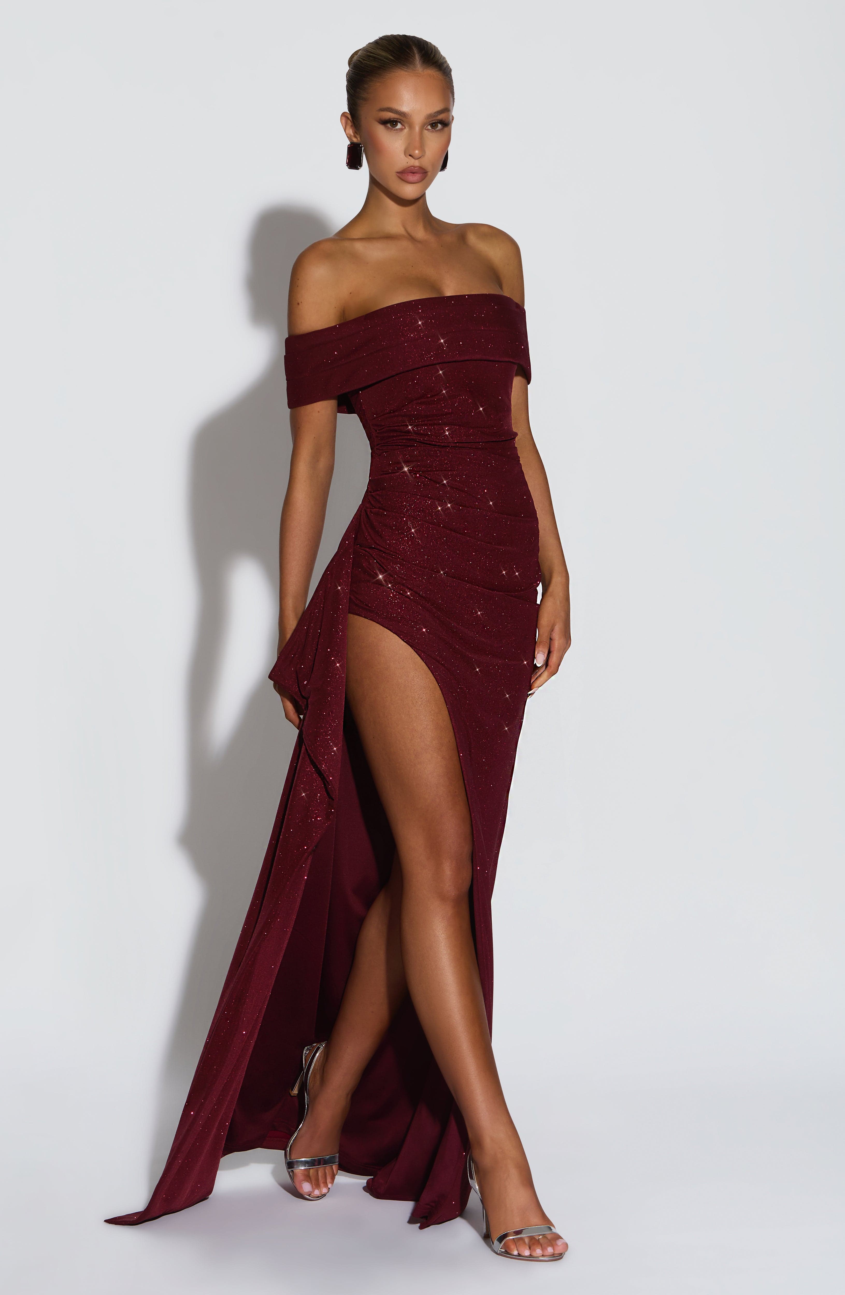 Joyce Sparkling Wine Maxi Dress - ICYBOO