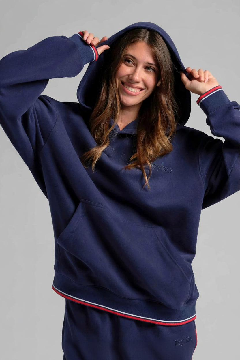 Laid Back Lightweight Fleece Hoodie Mega