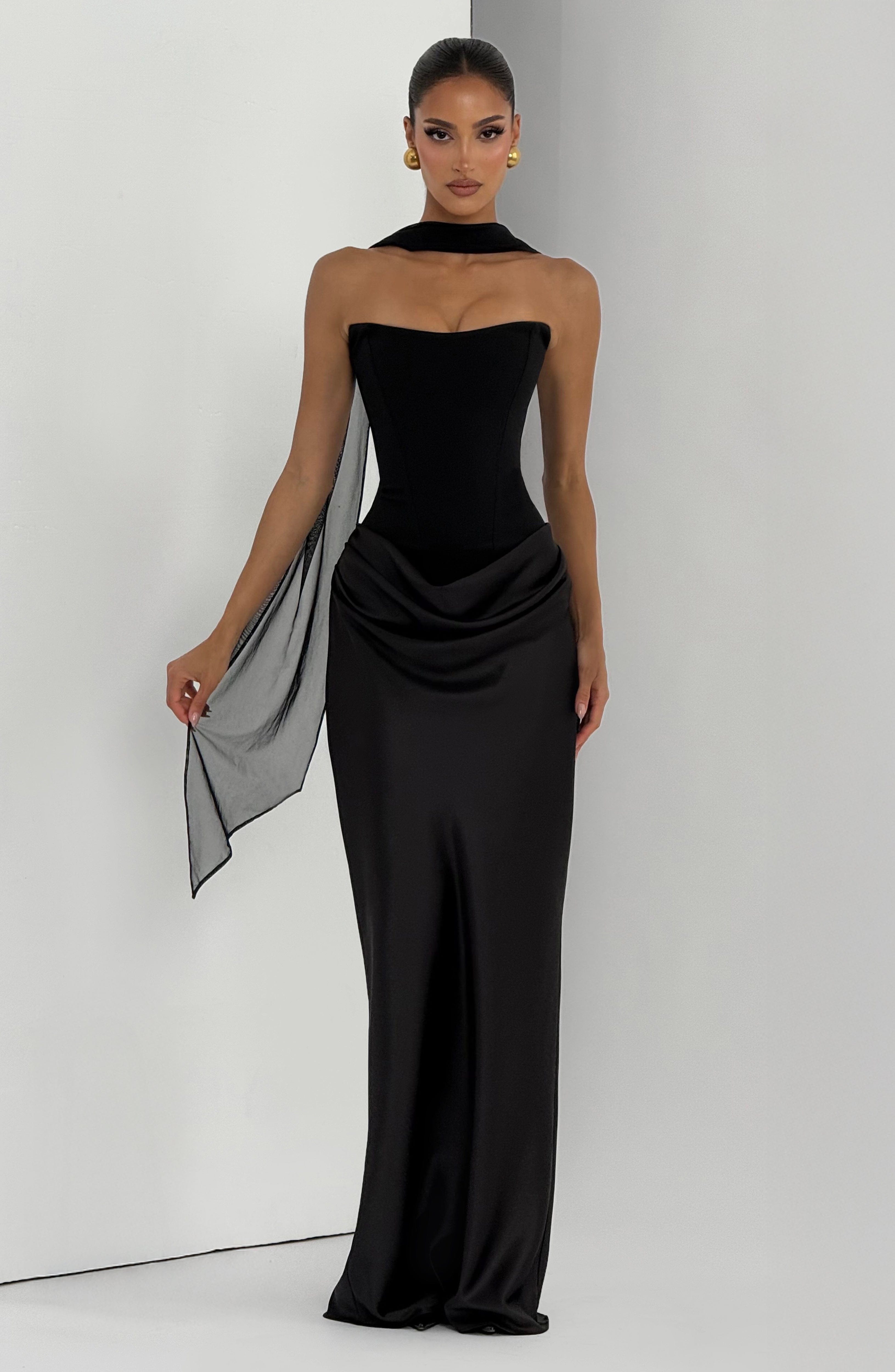 Maggie Maxi Dress - Black - ICYBOO
