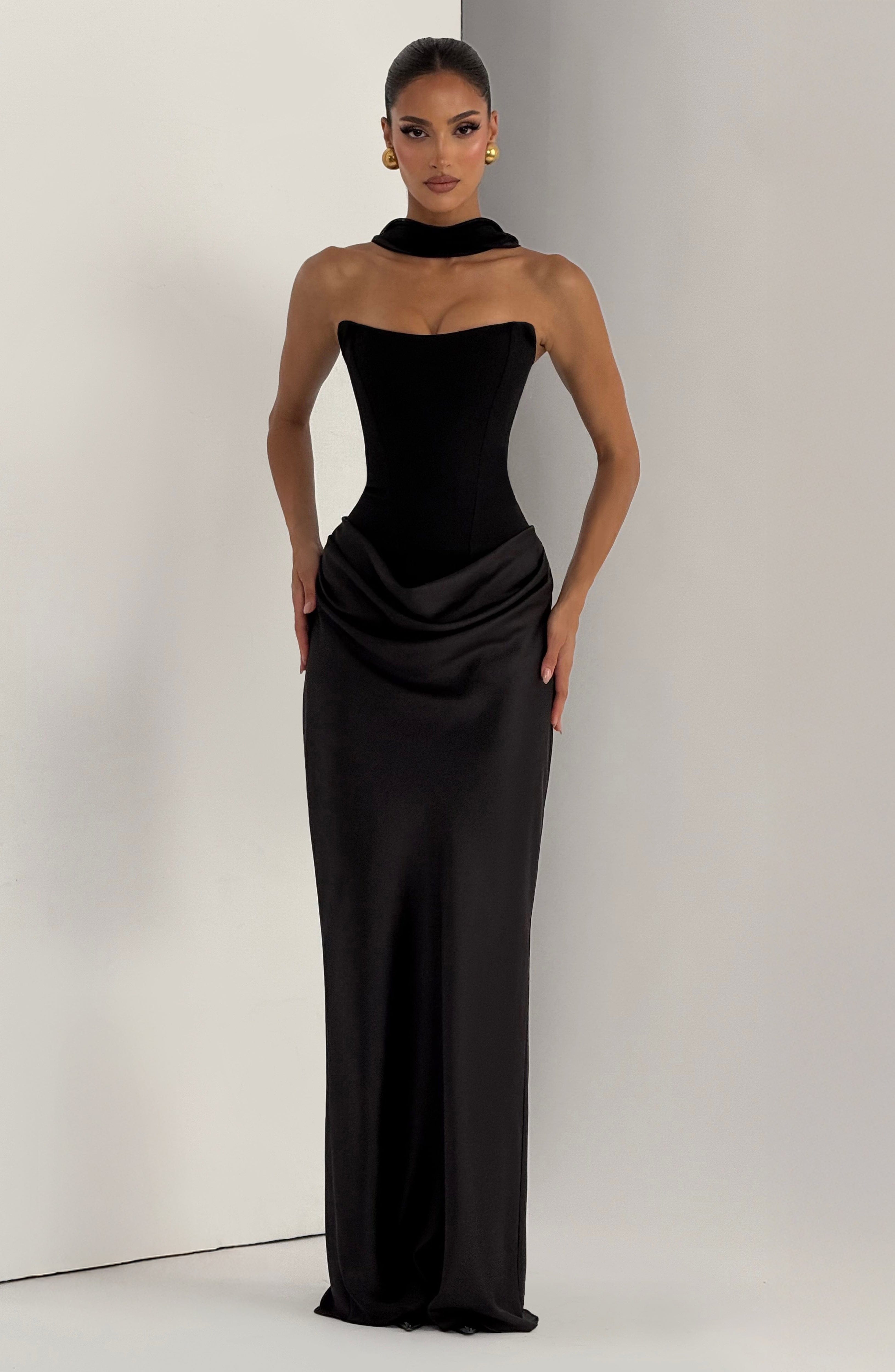 Maggie Maxi Dress - Black - ICYBOO