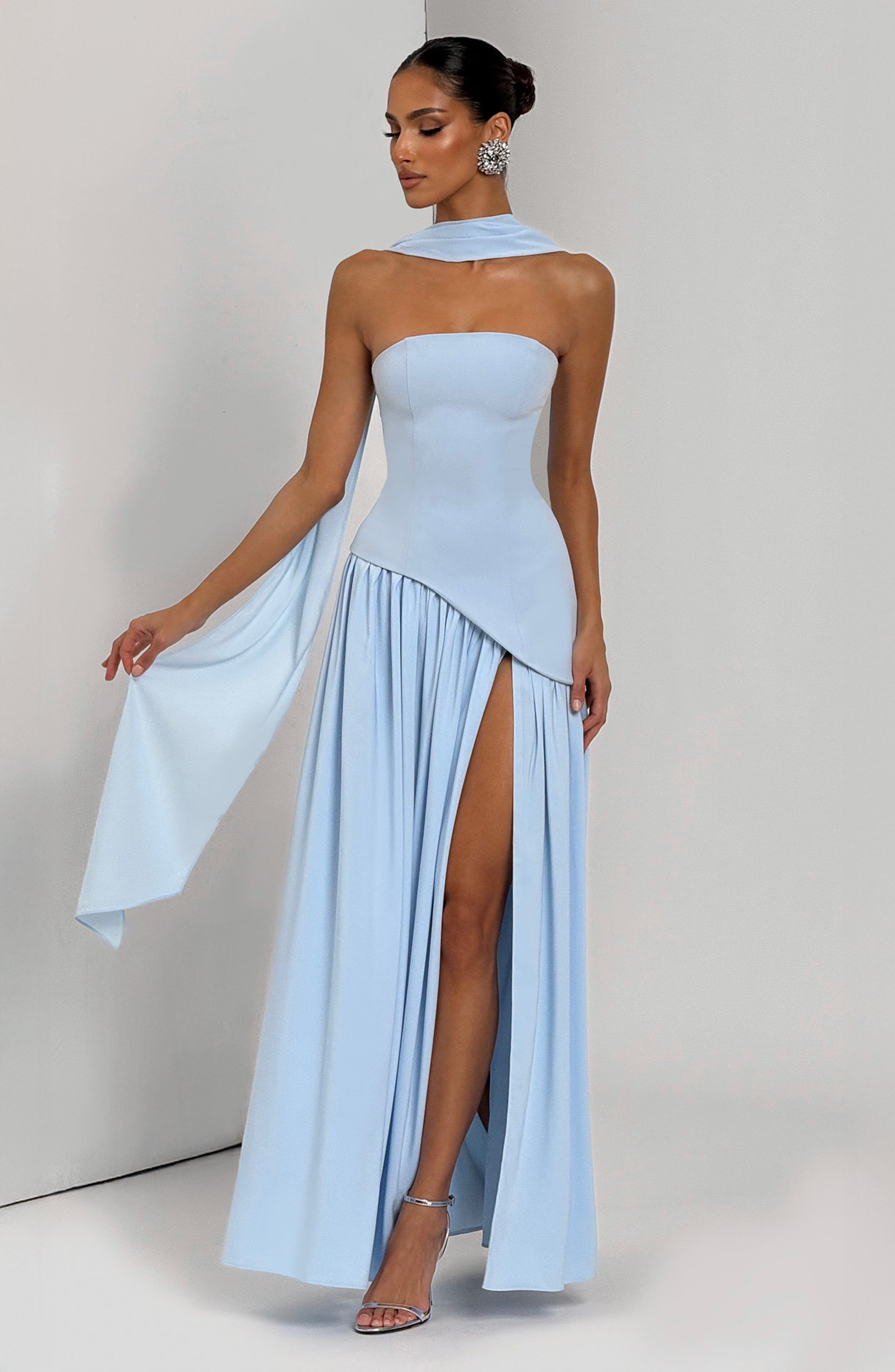 Maliyah Baby Blue Maxi Dress - ICYBOO