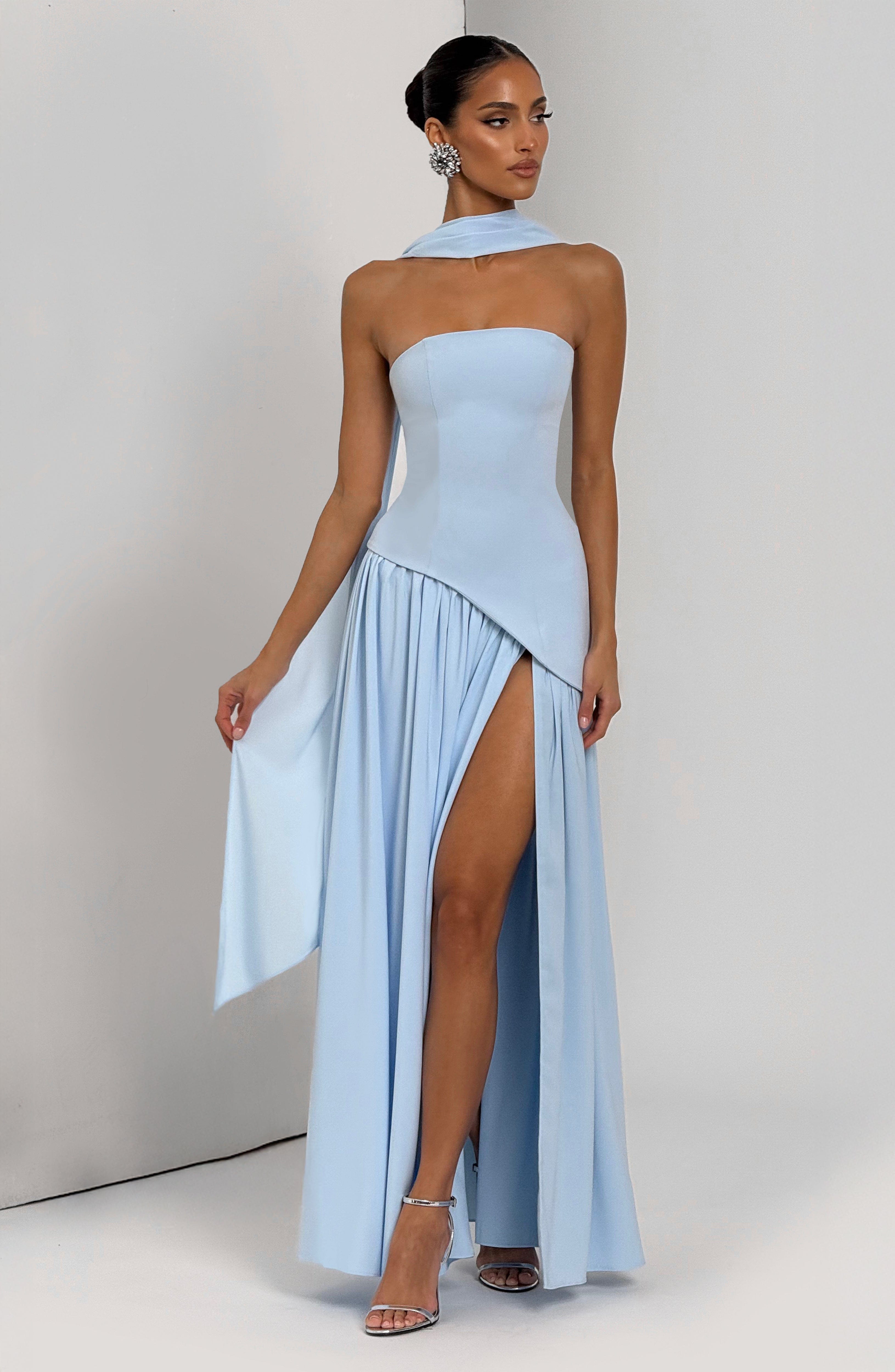 Maliyah Baby Blue Maxi Dress - ICYBOO