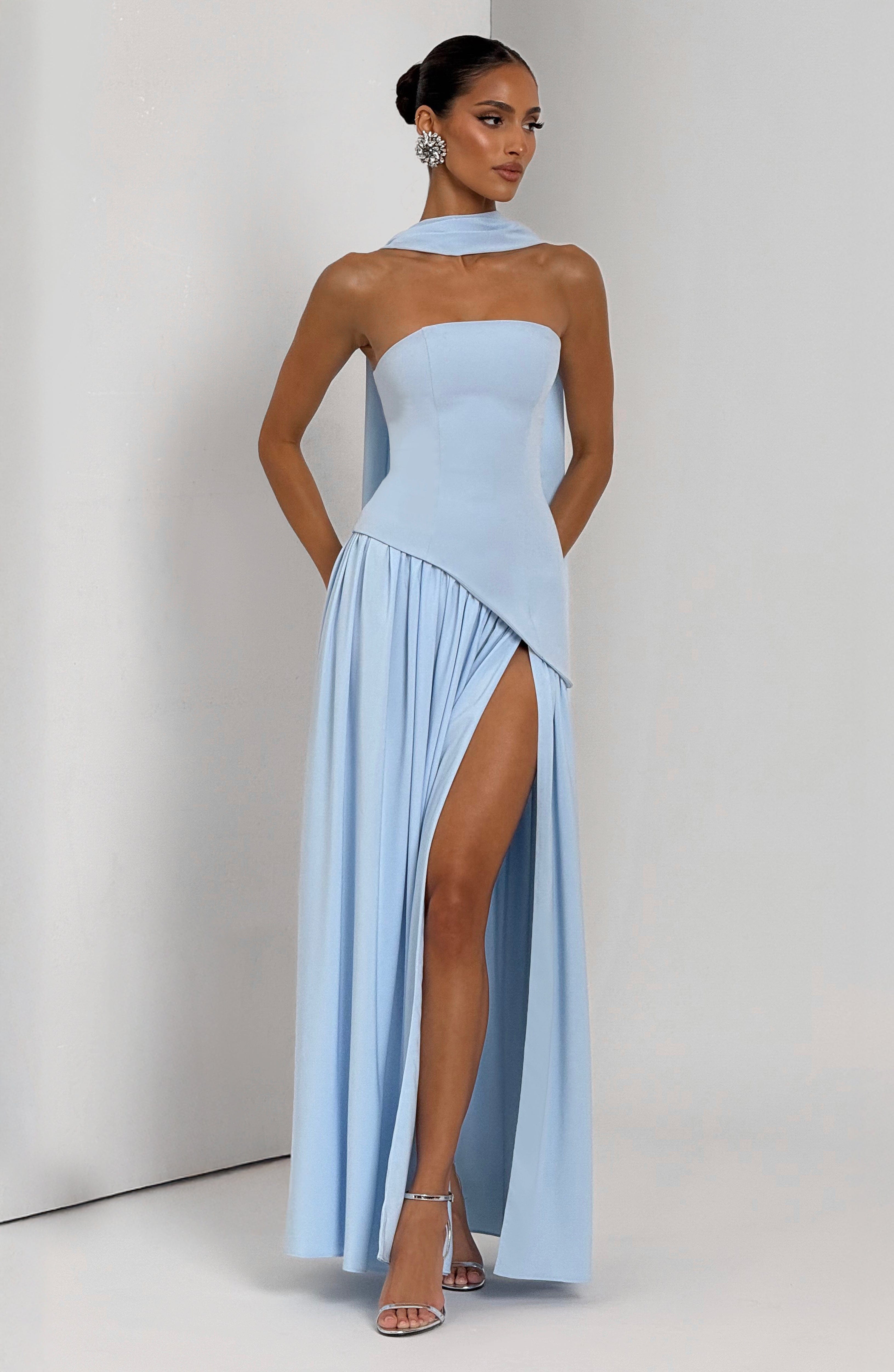 Maliyah Baby Blue Maxi Dress - ICYBOO