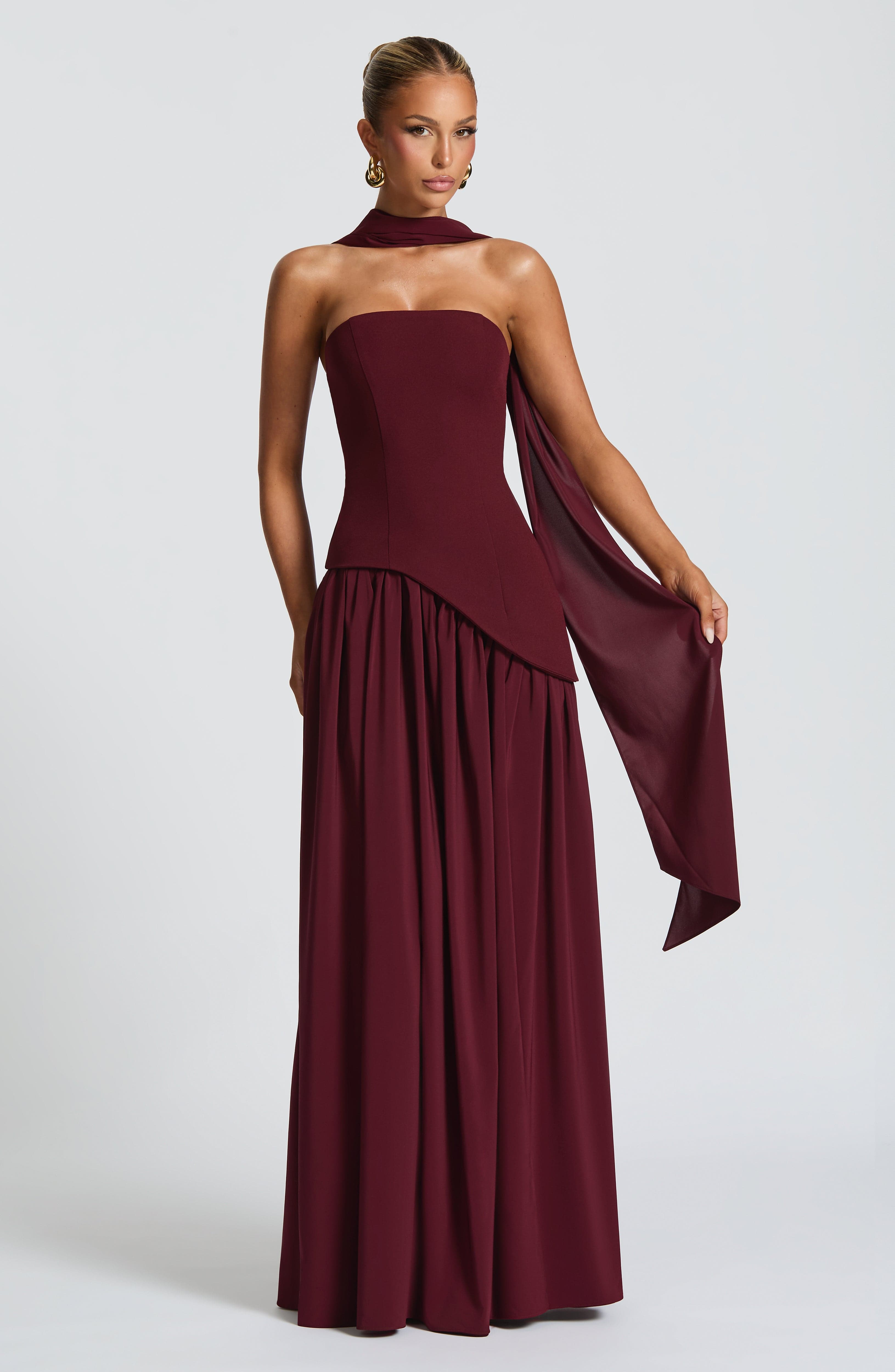Maliyah Cherry Lacquer Maxi Dress - ICYBOO
