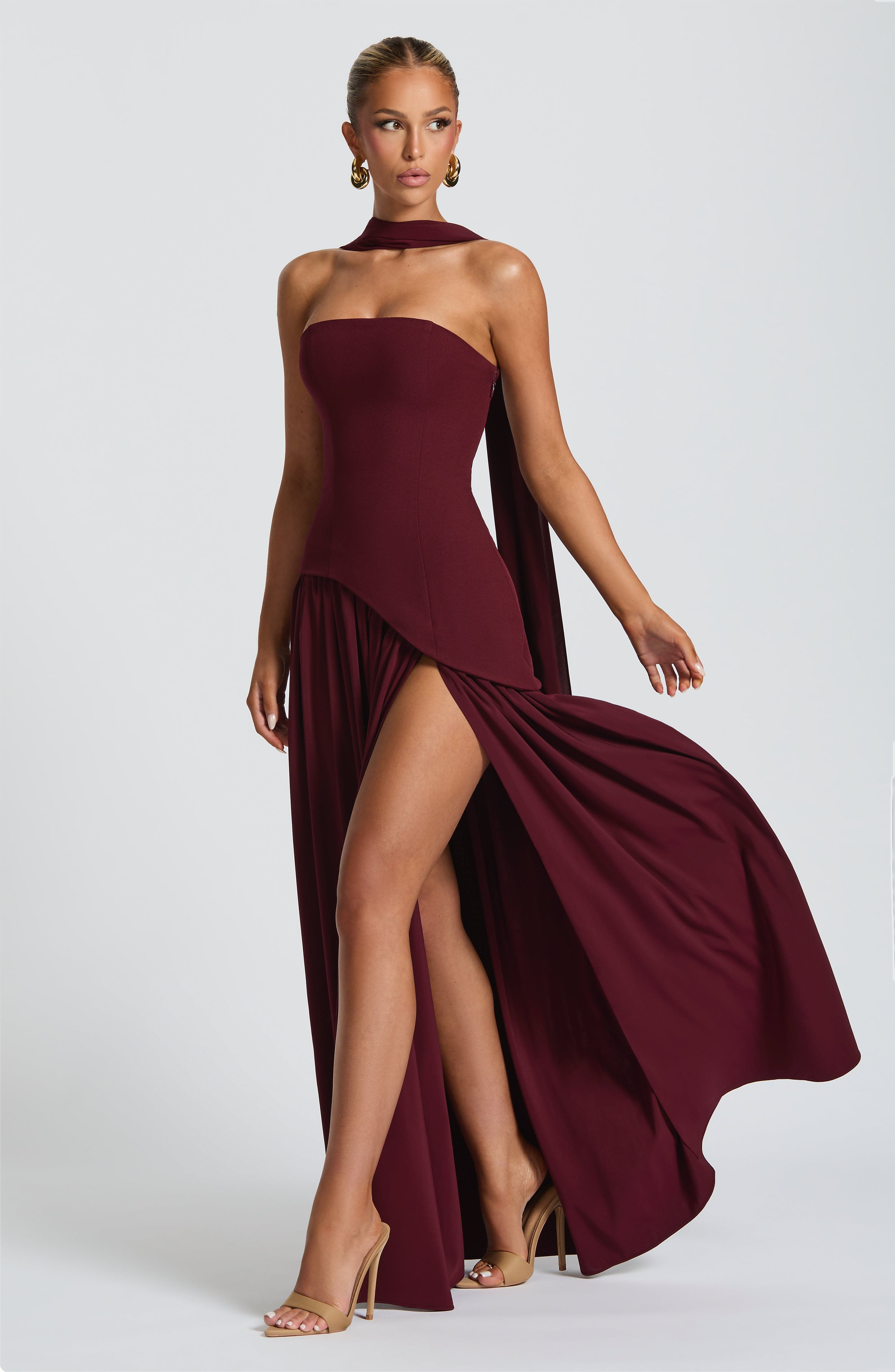 Maliyah Cherry Lacquer Maxi Dress - ICYBOO