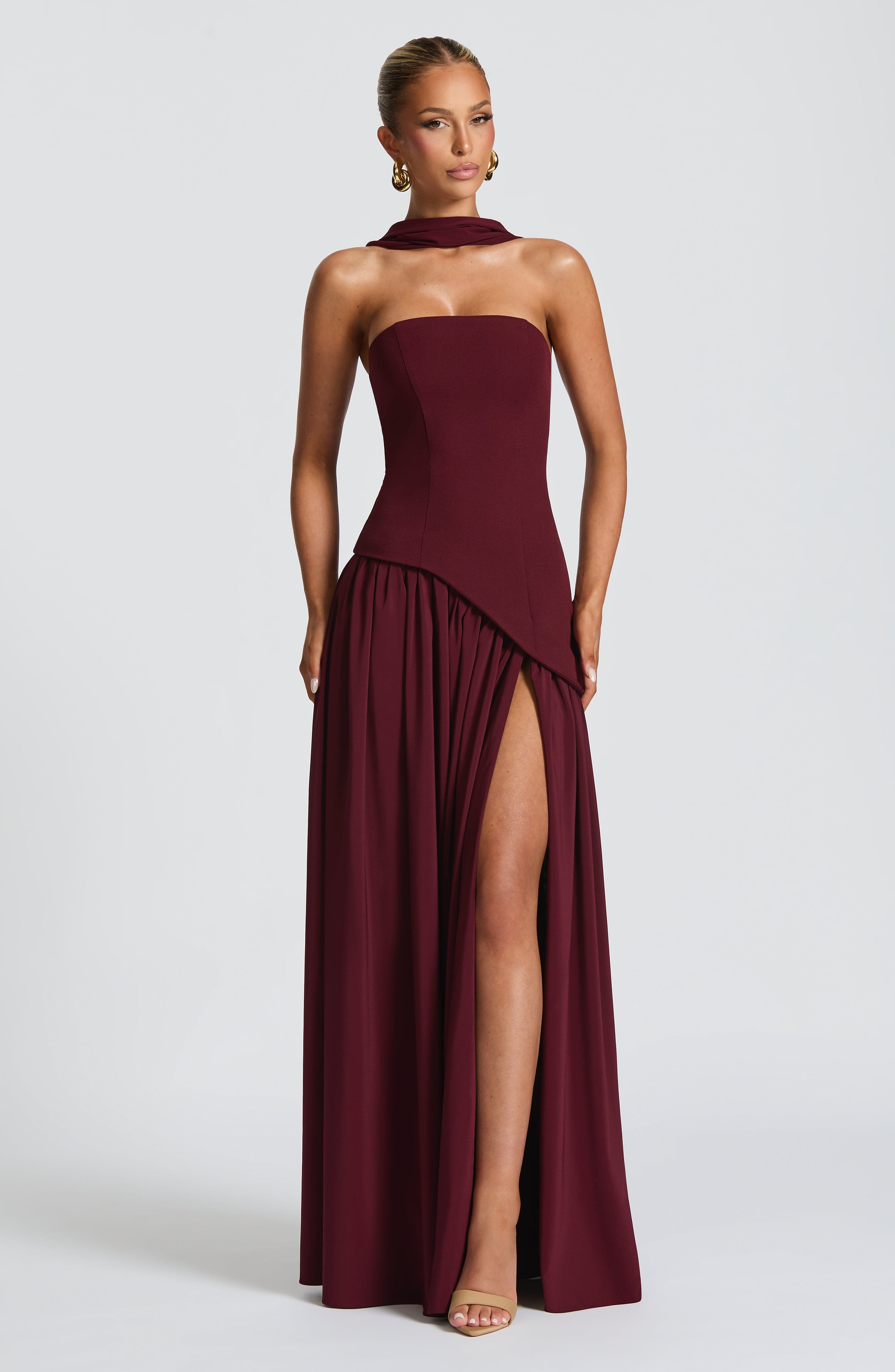 Maliyah Cherry Lacquer Maxi Dress - ICYBOO