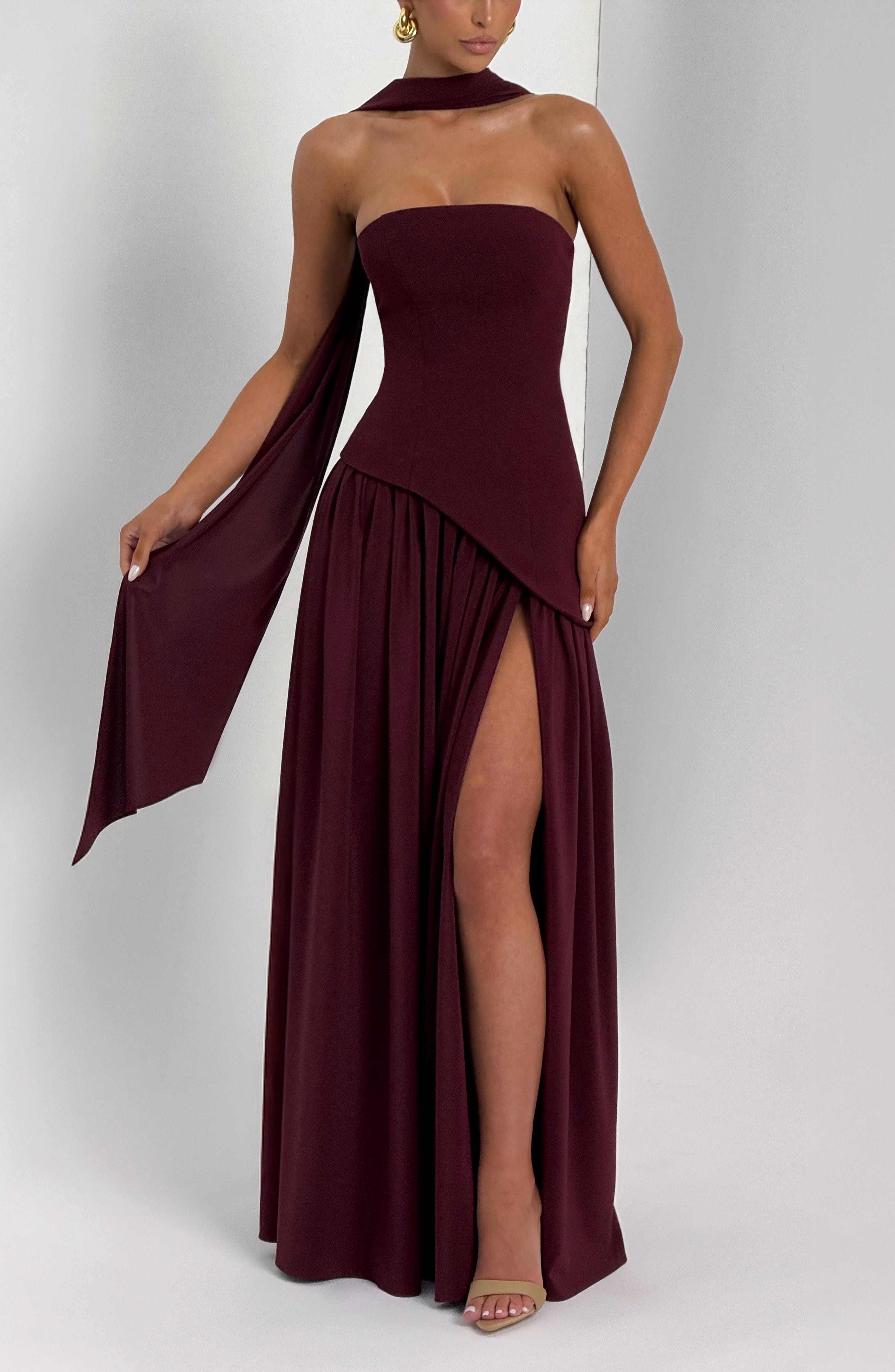 Maliyah Cherry Lacquer Maxi Dress - ICYBOO