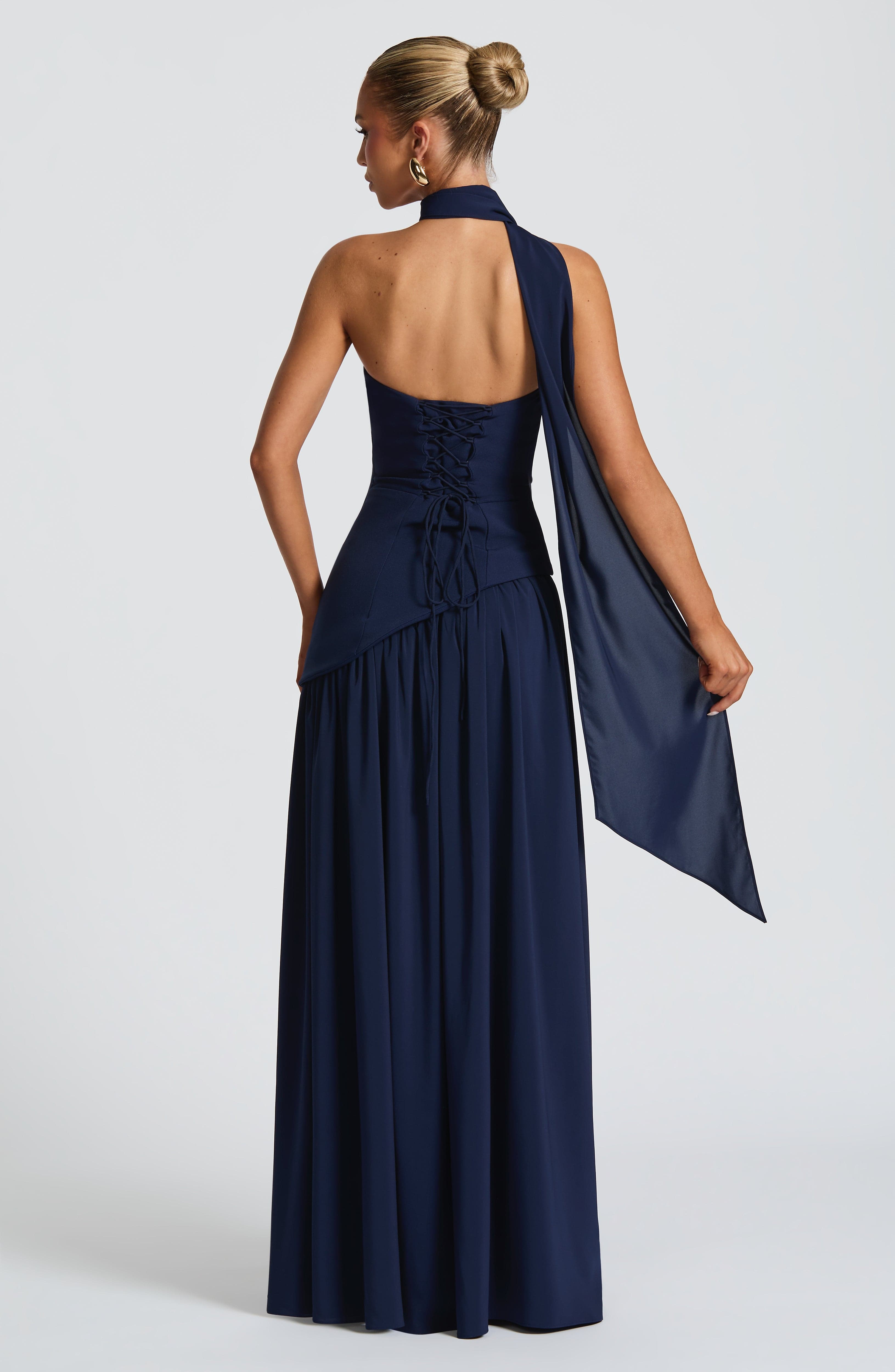 Navy Maliyah Maxi Dress - ICYBOO