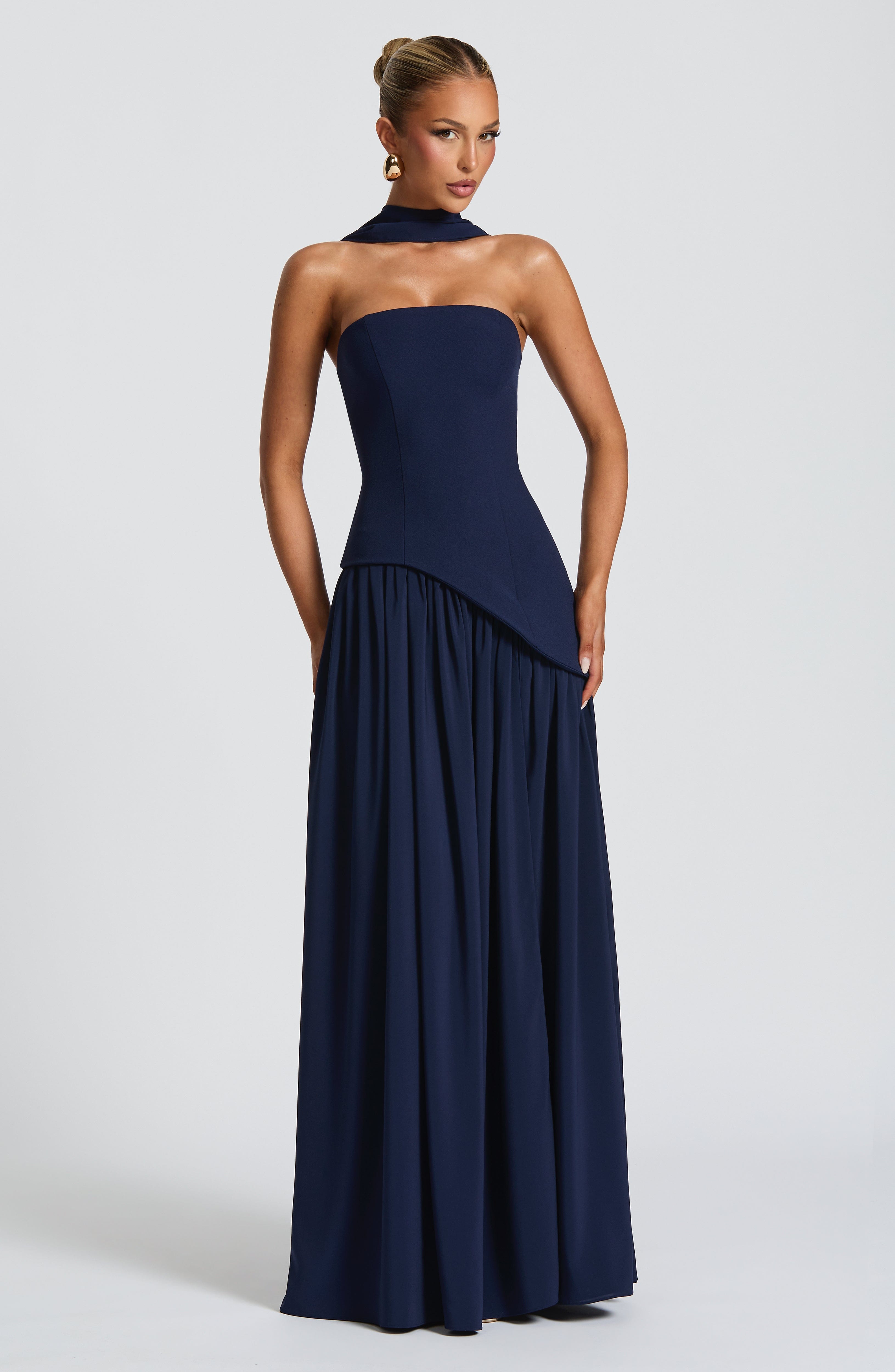 Navy Maliyah Maxi Dress - ICYBOO