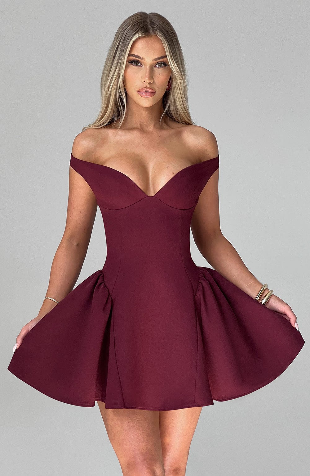 Cherry Lacquer Marla Mini Dress - ICYBOO