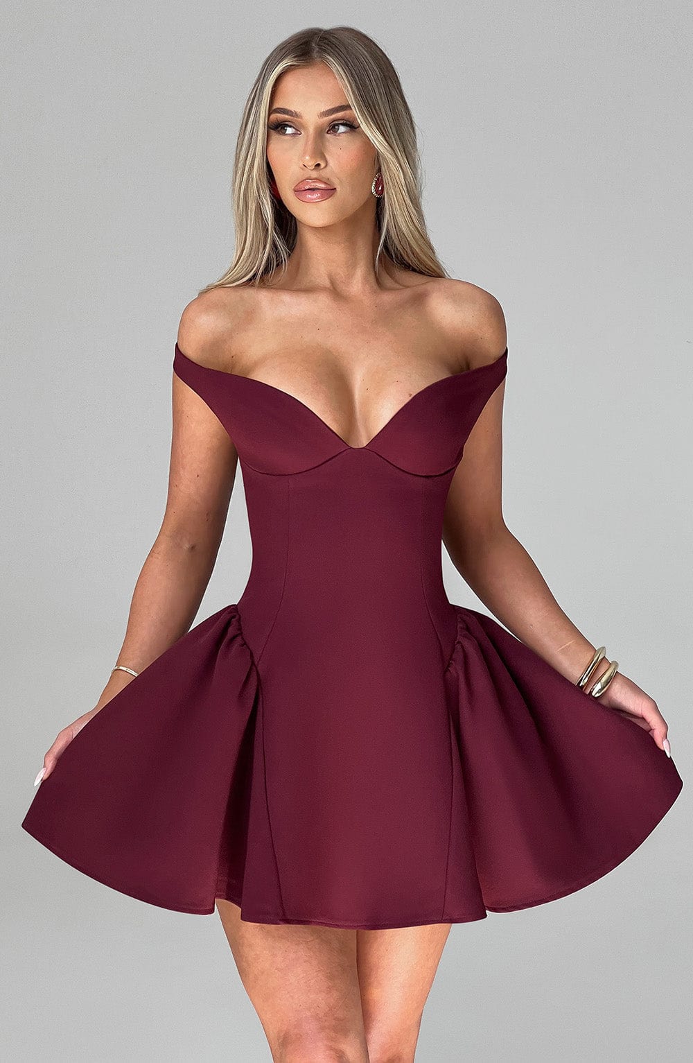 Cherry Lacquer Marla Mini Dress - ICYBOO
