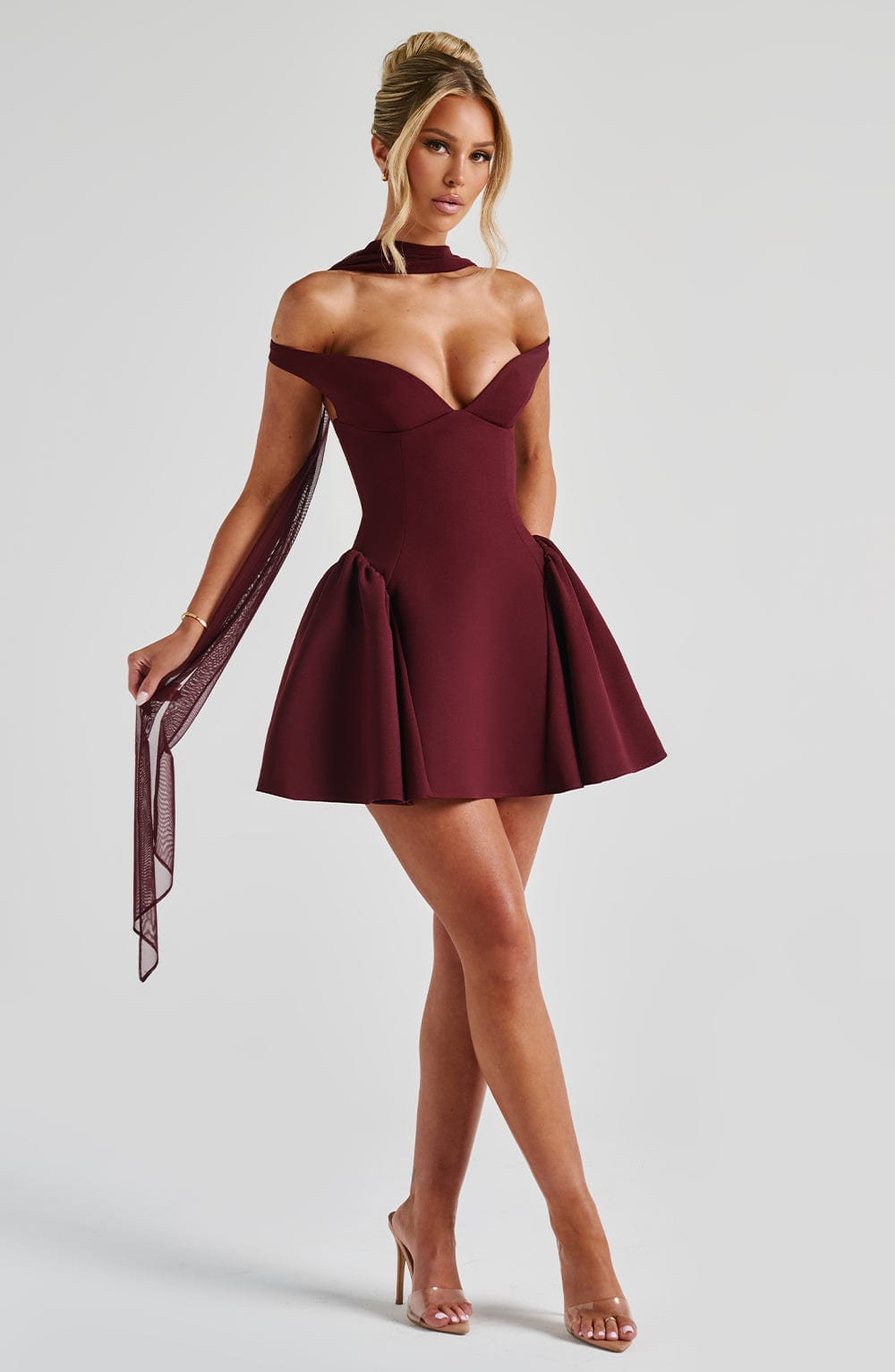 Cherry Lacquer Marla Mini Dress - ICYBOO