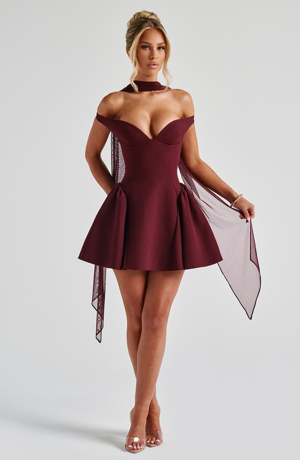 Cherry Lacquer Marla Mini Dress - ICYBOO