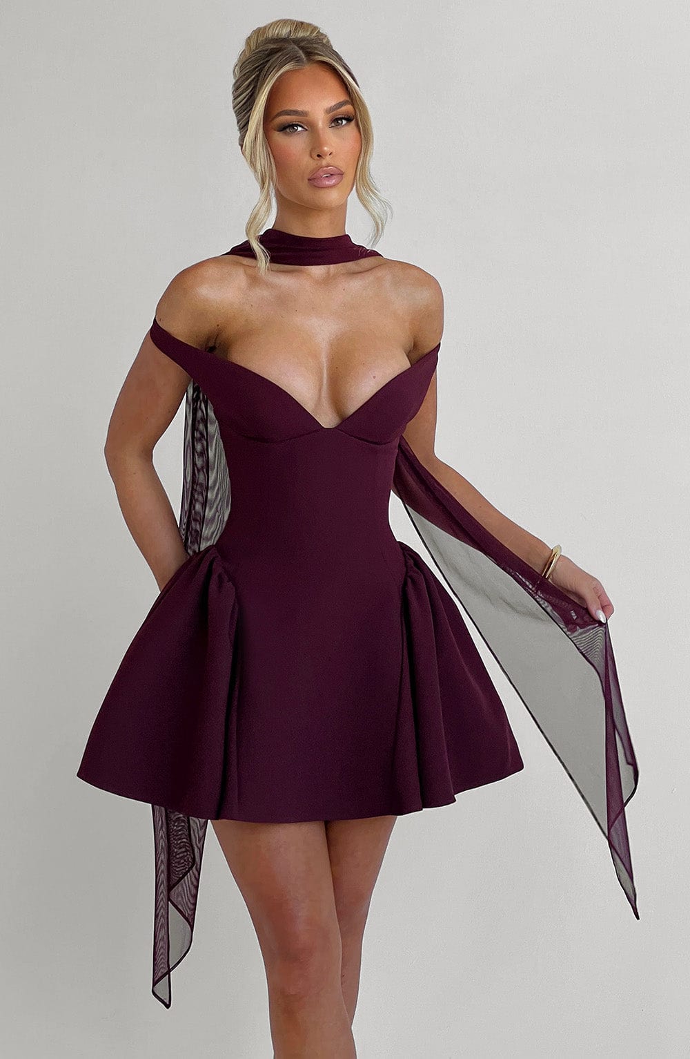 Cherry Lacquer Marla Mini Dress - ICYBOO
