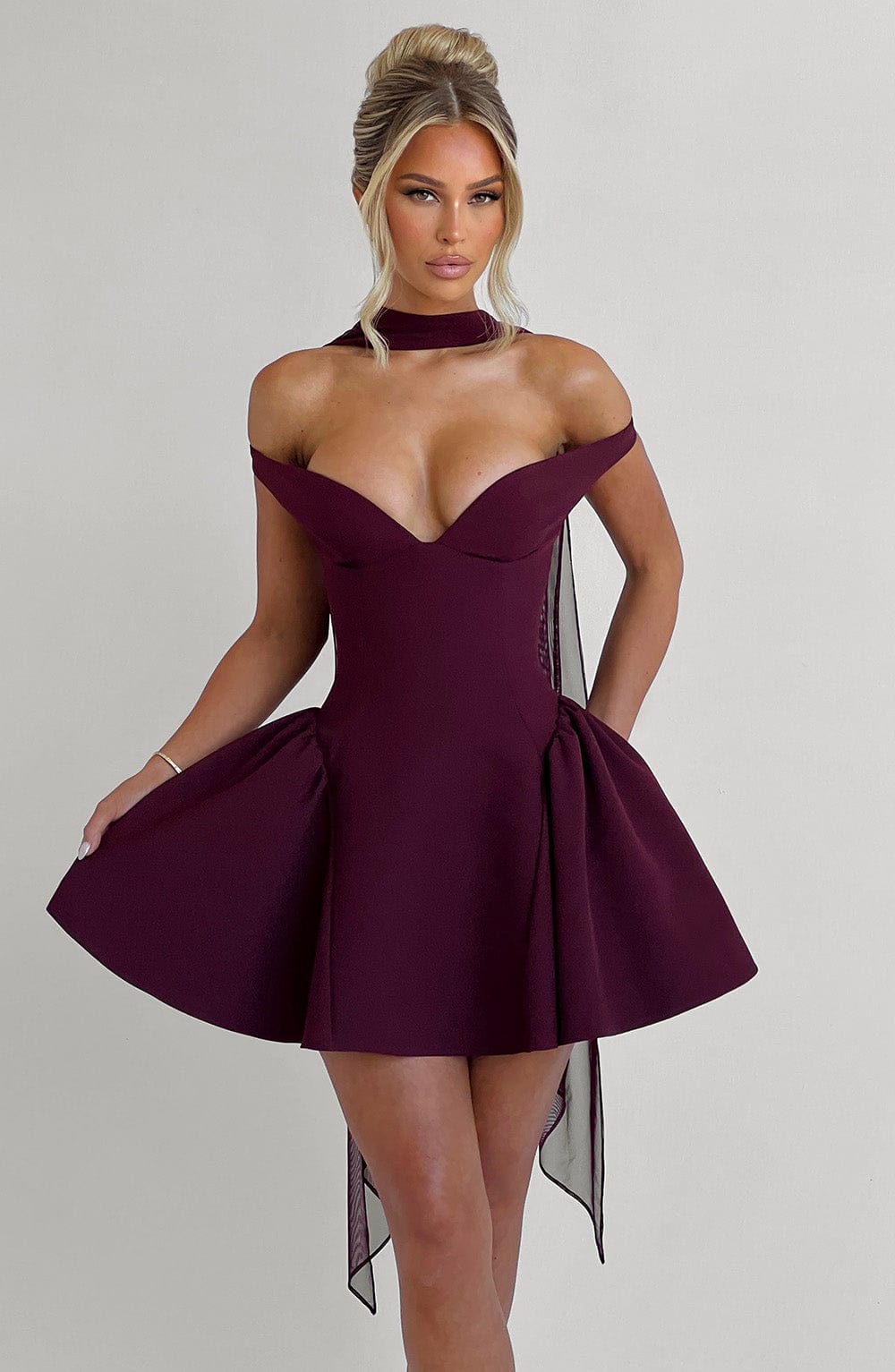 Cherry Lacquer Marla Mini Dress - ICYBOO