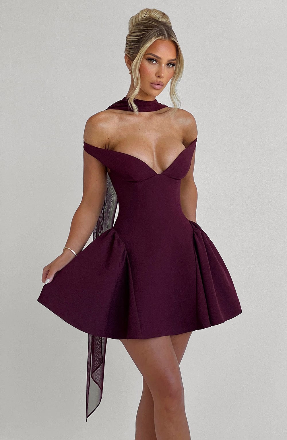 Cherry Lacquer Marla Mini Dress - ICYBOO