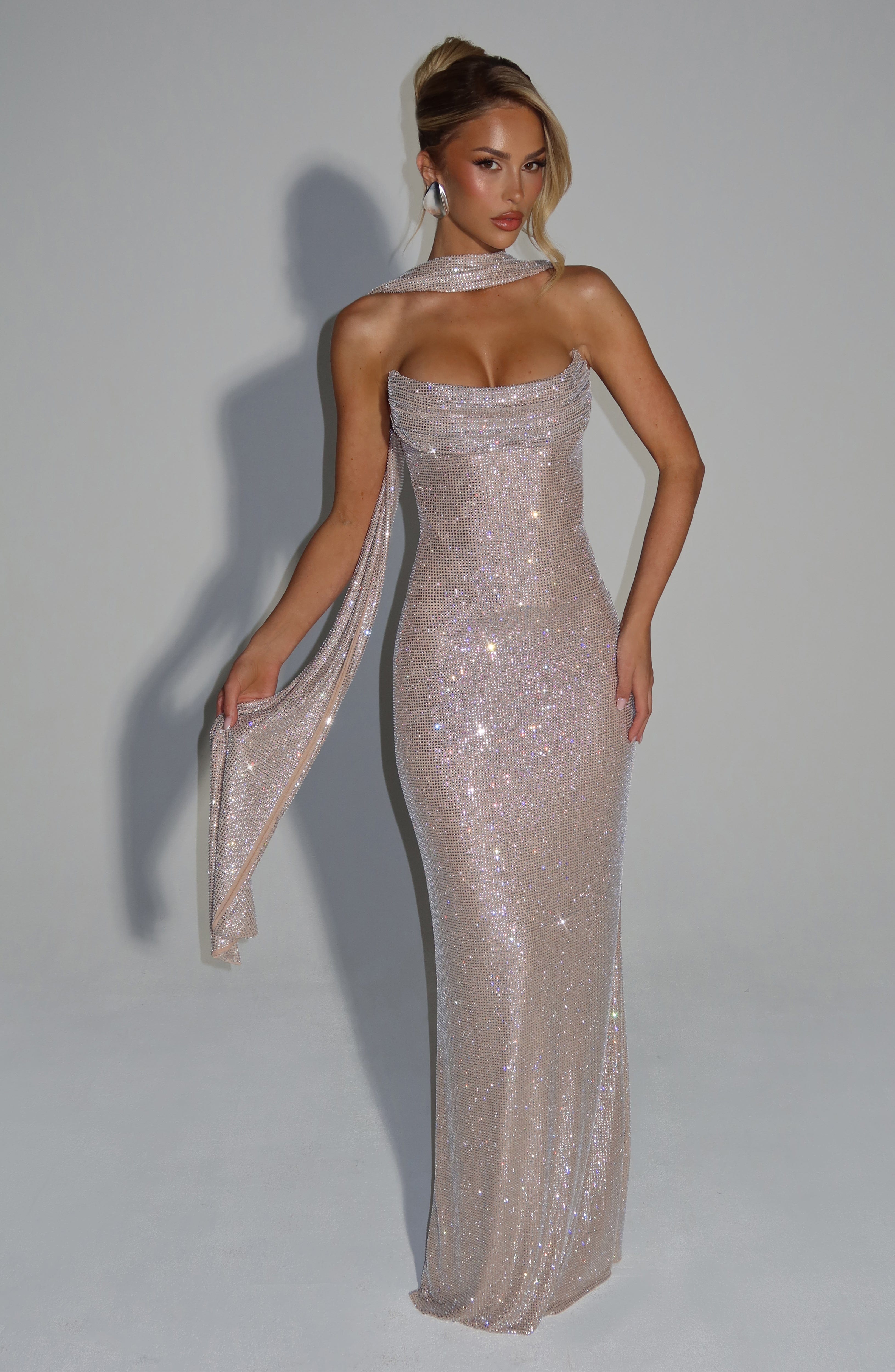 Mirabella Nude Maxi Dress - ICYBOO