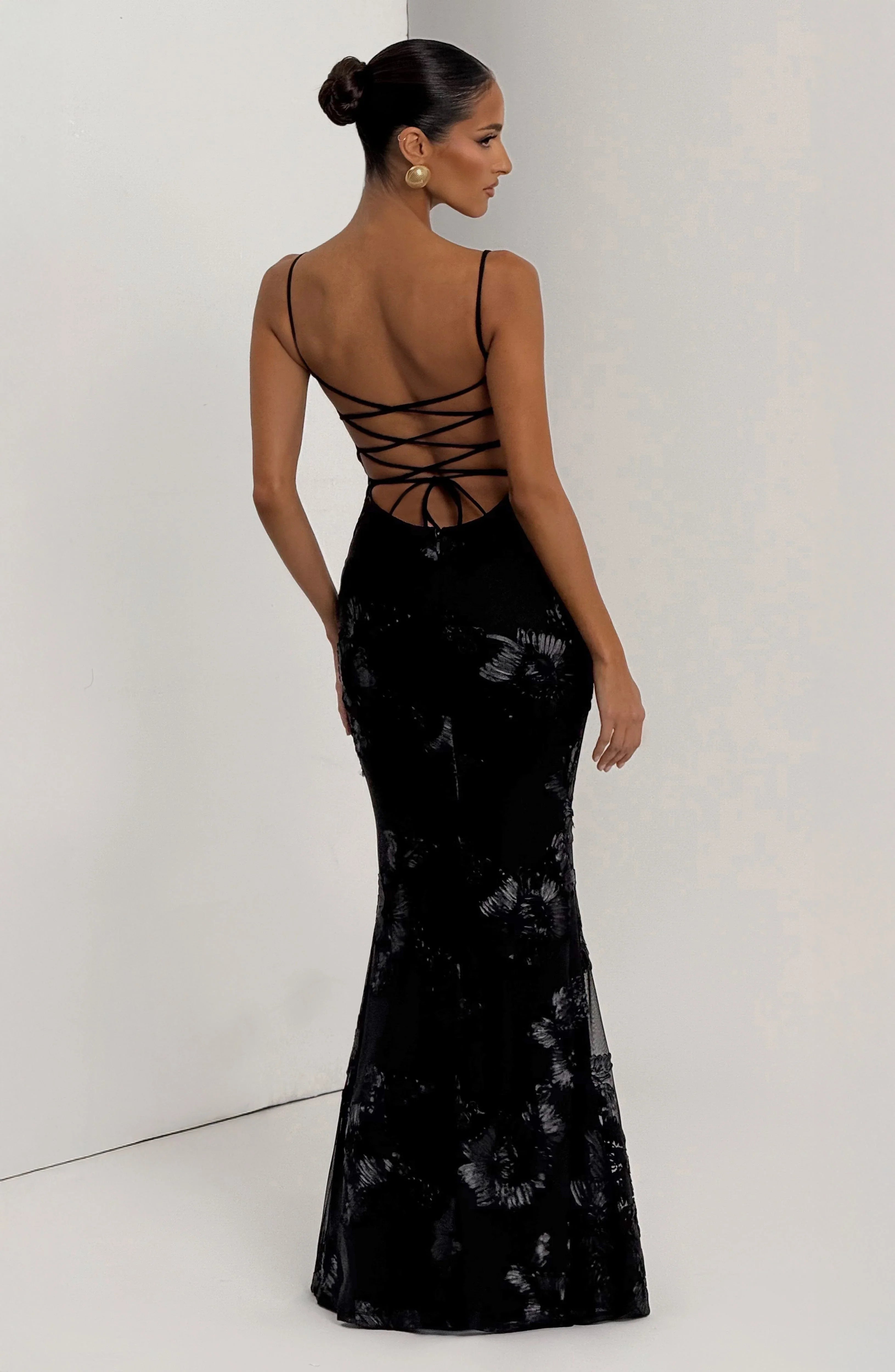 Black Nefertiti Maxi Dress - ICYBOO