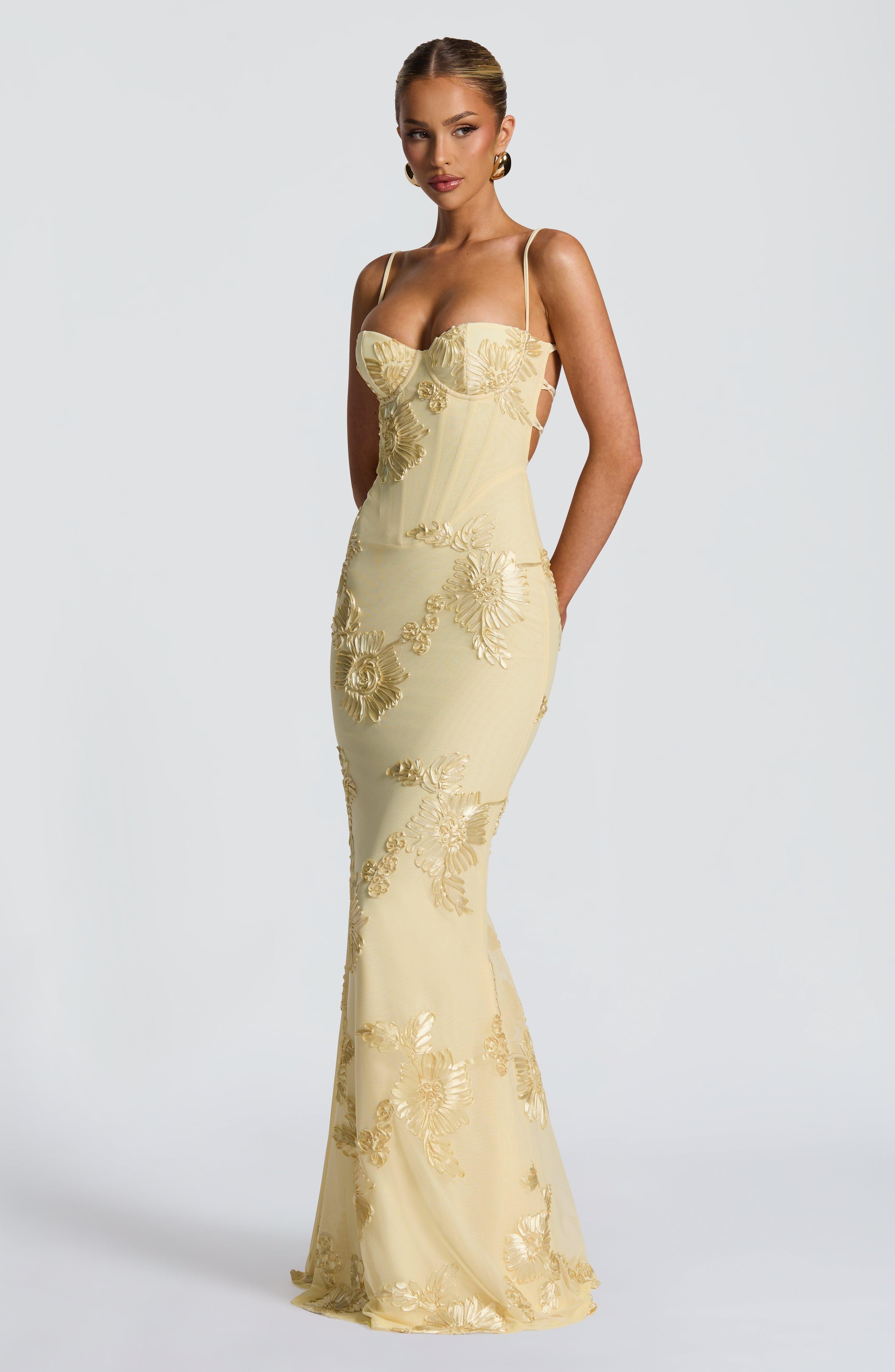 Lemon Nefertiti Maxi Dress - ICYBOO