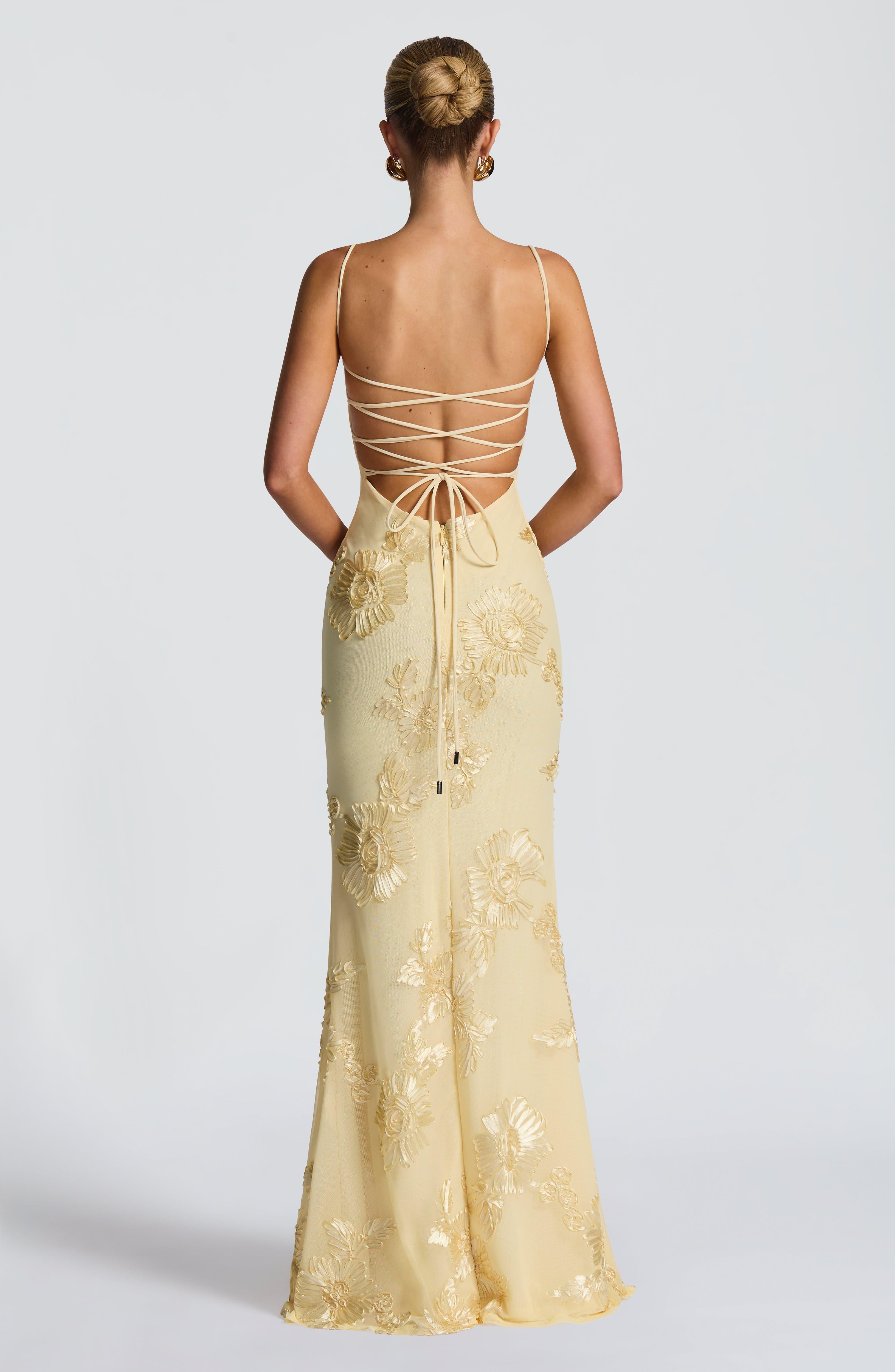 Lemon Nefertiti Maxi Dress - ICYBOO