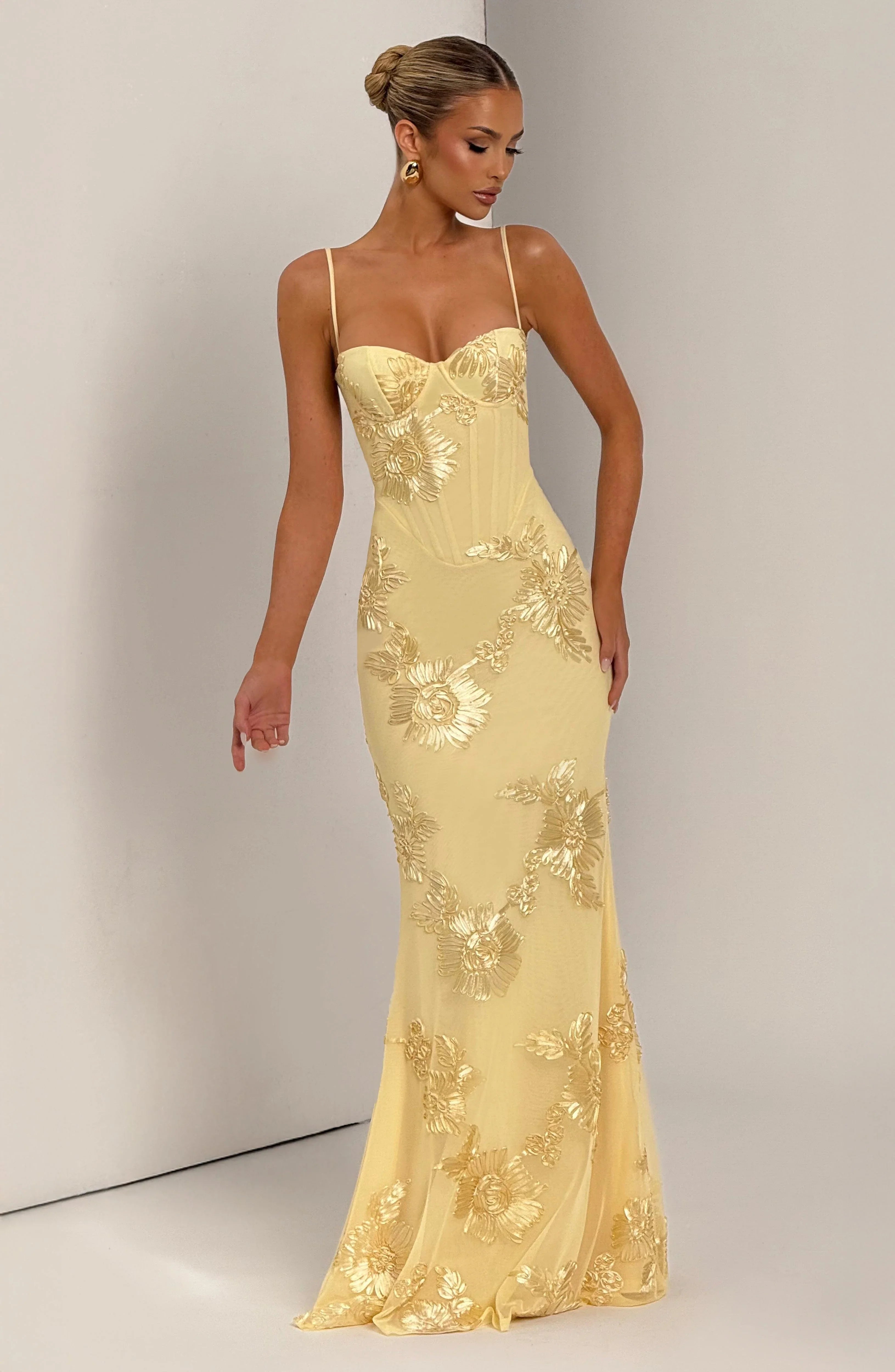 Lemon Nefertiti Maxi Dress - ICYBOO