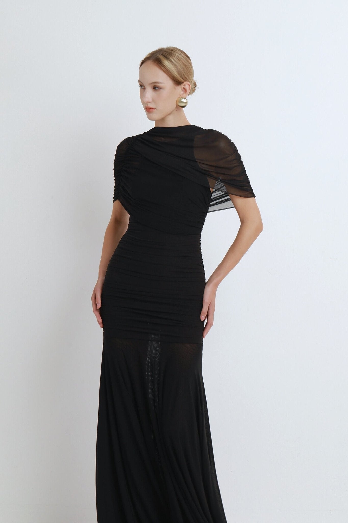 Mado One Shoulder Ruched Maxi Dress