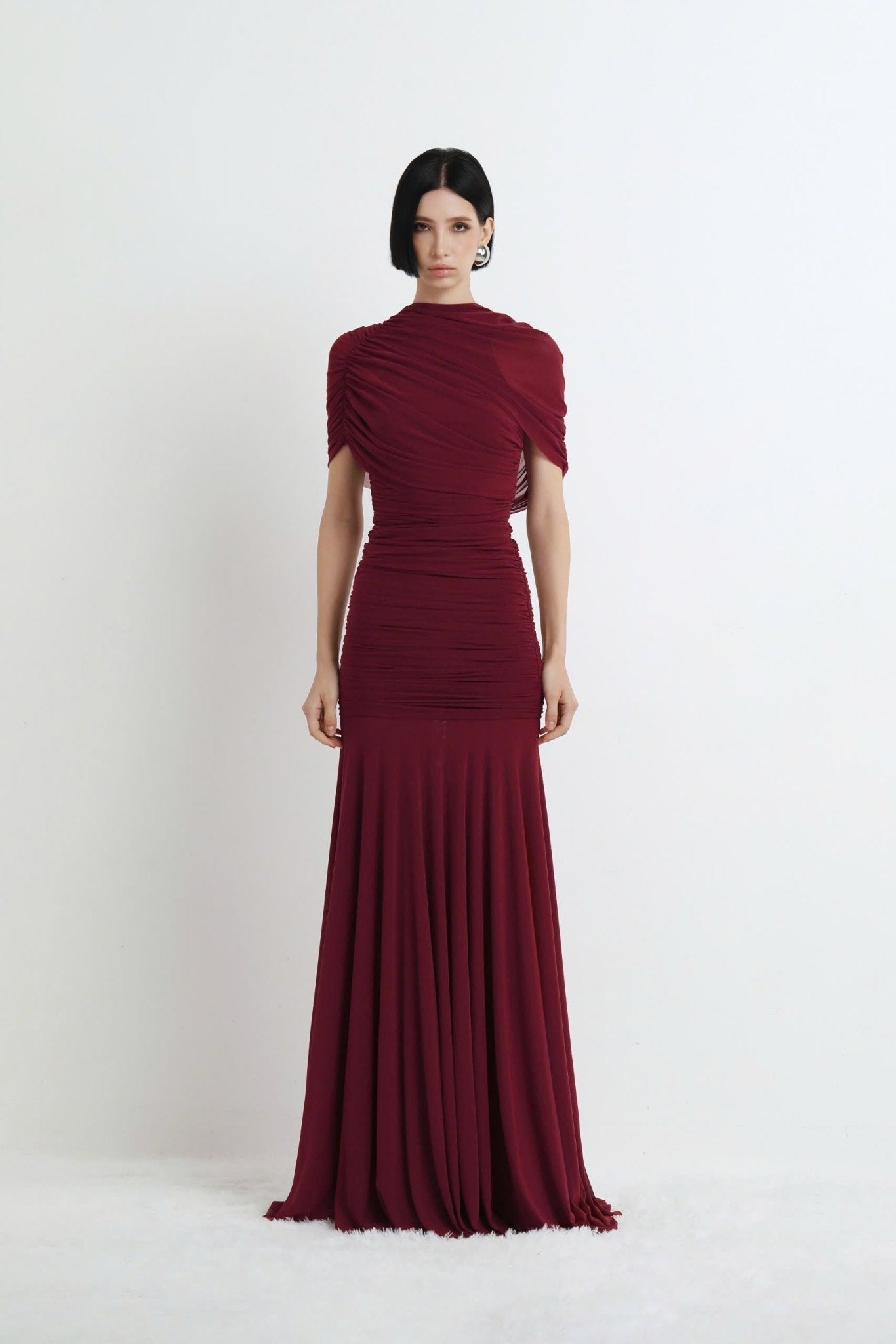 Mado One Shoulder Ruched Maxi Dress