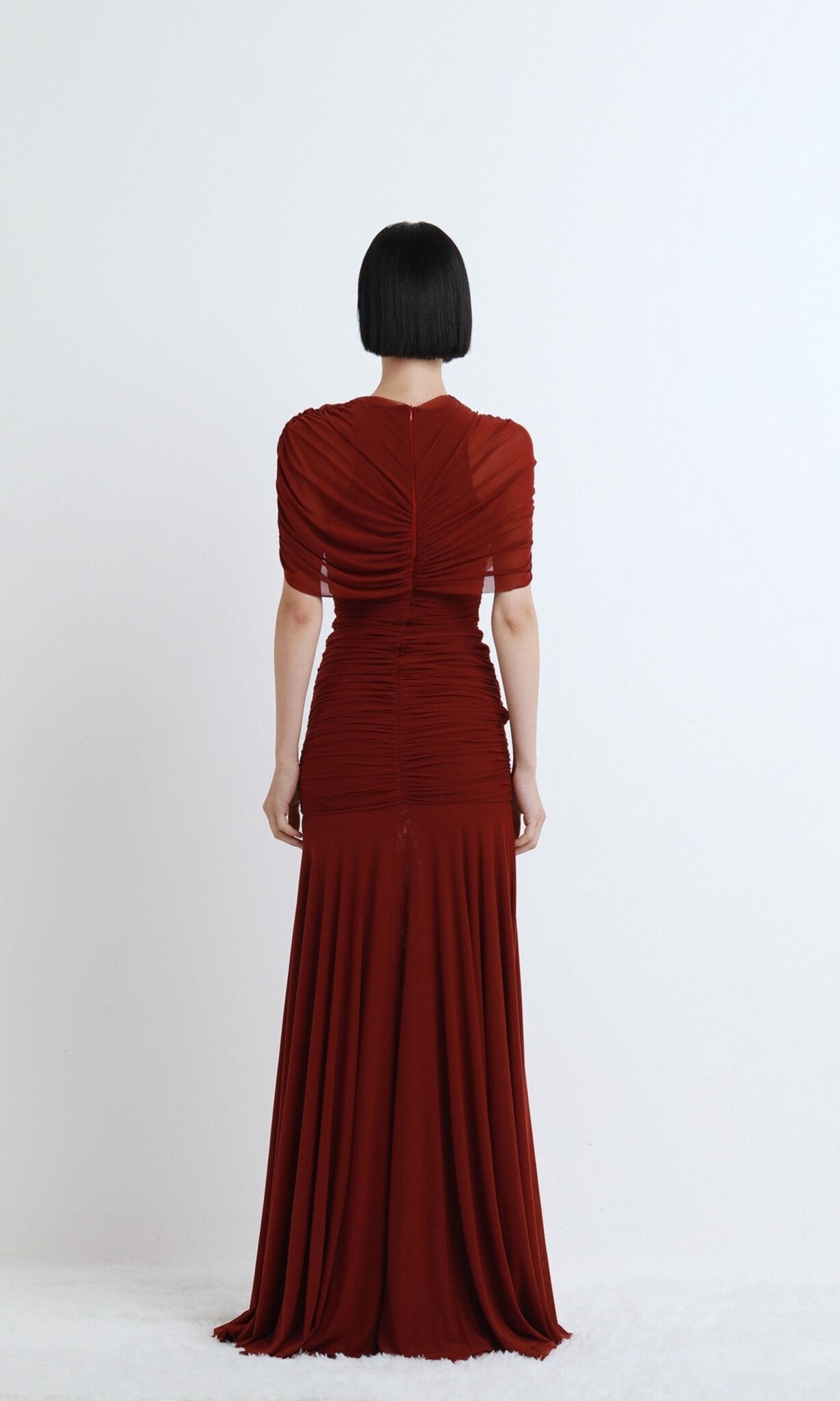 Mado One Shoulder Ruched Maxi Dress