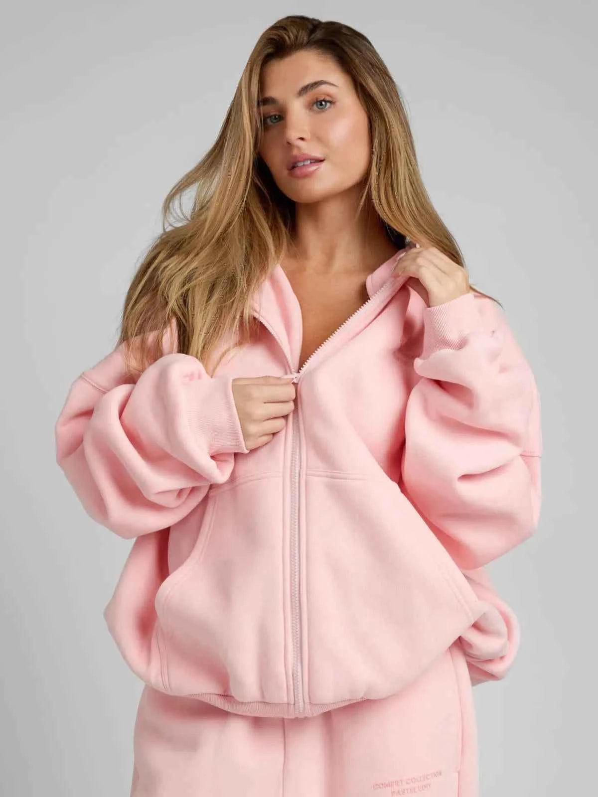 Pastel Heavyweight Fleece Zip Hoodie Mega