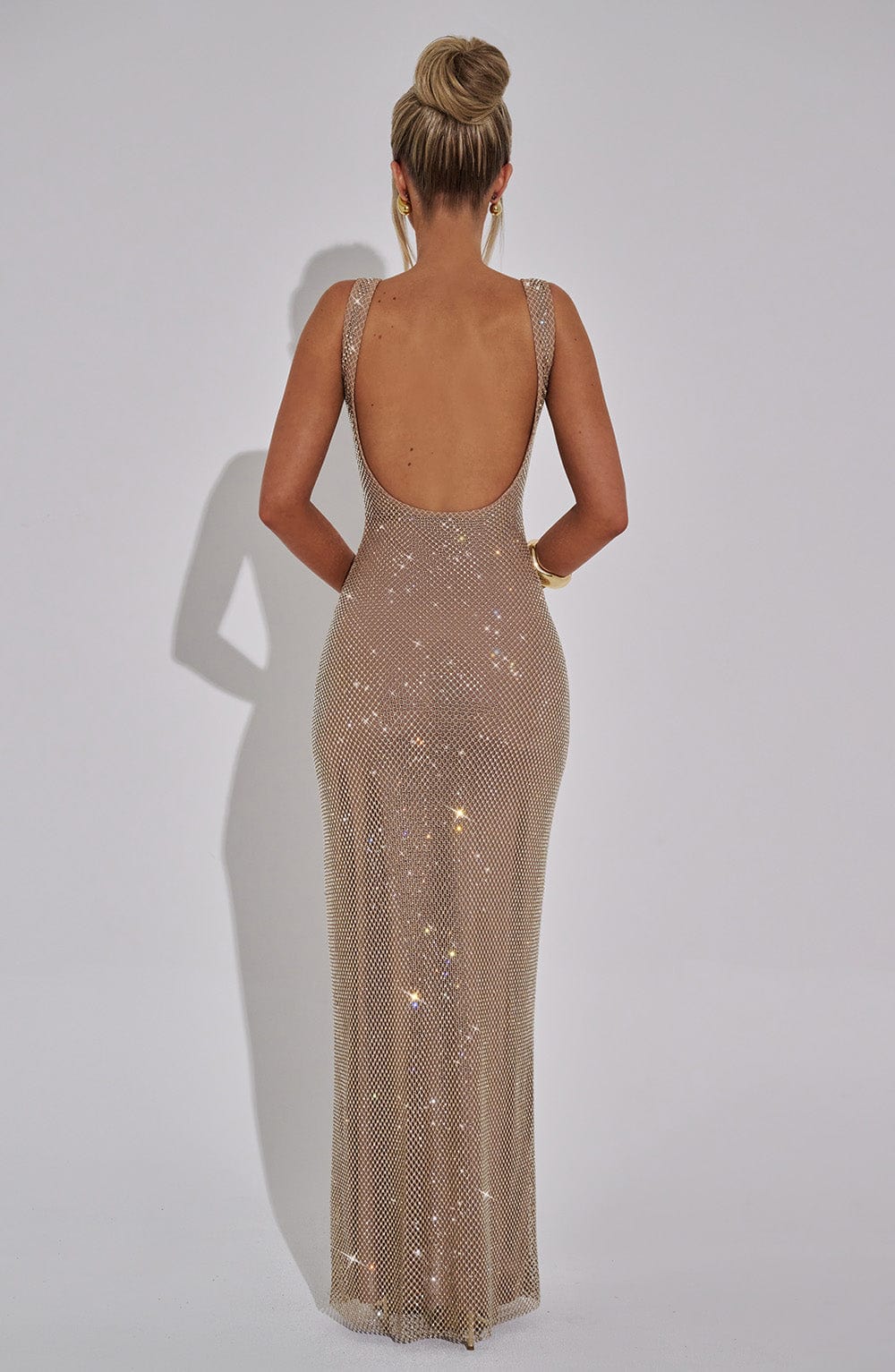 Petra Gold Maxi Dress - ICYBOO