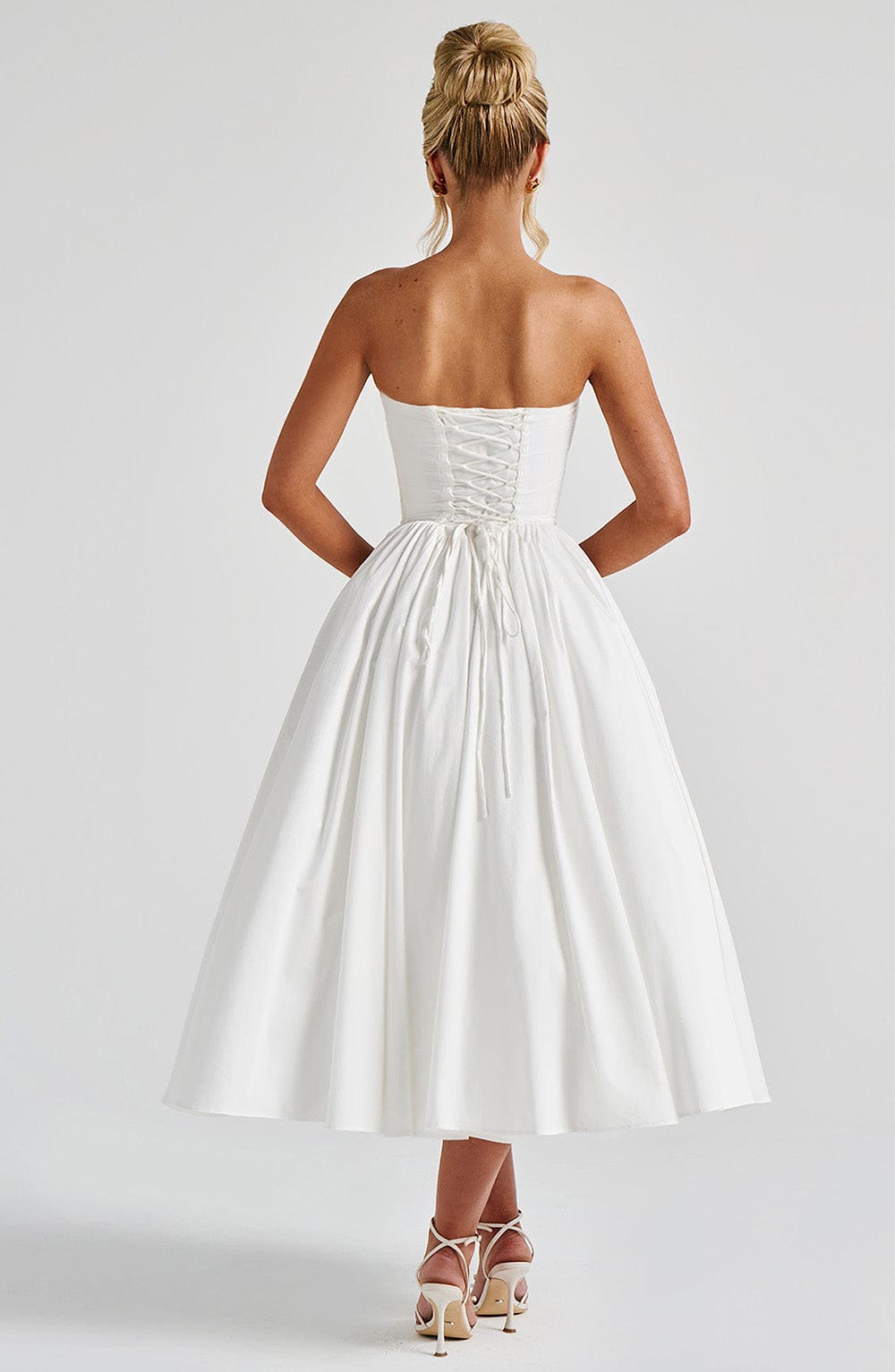 Ivory Prim Midi Dress - ICYBOO