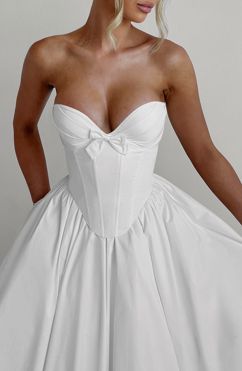 Ivory Prim Midi Dress - ICYBOO