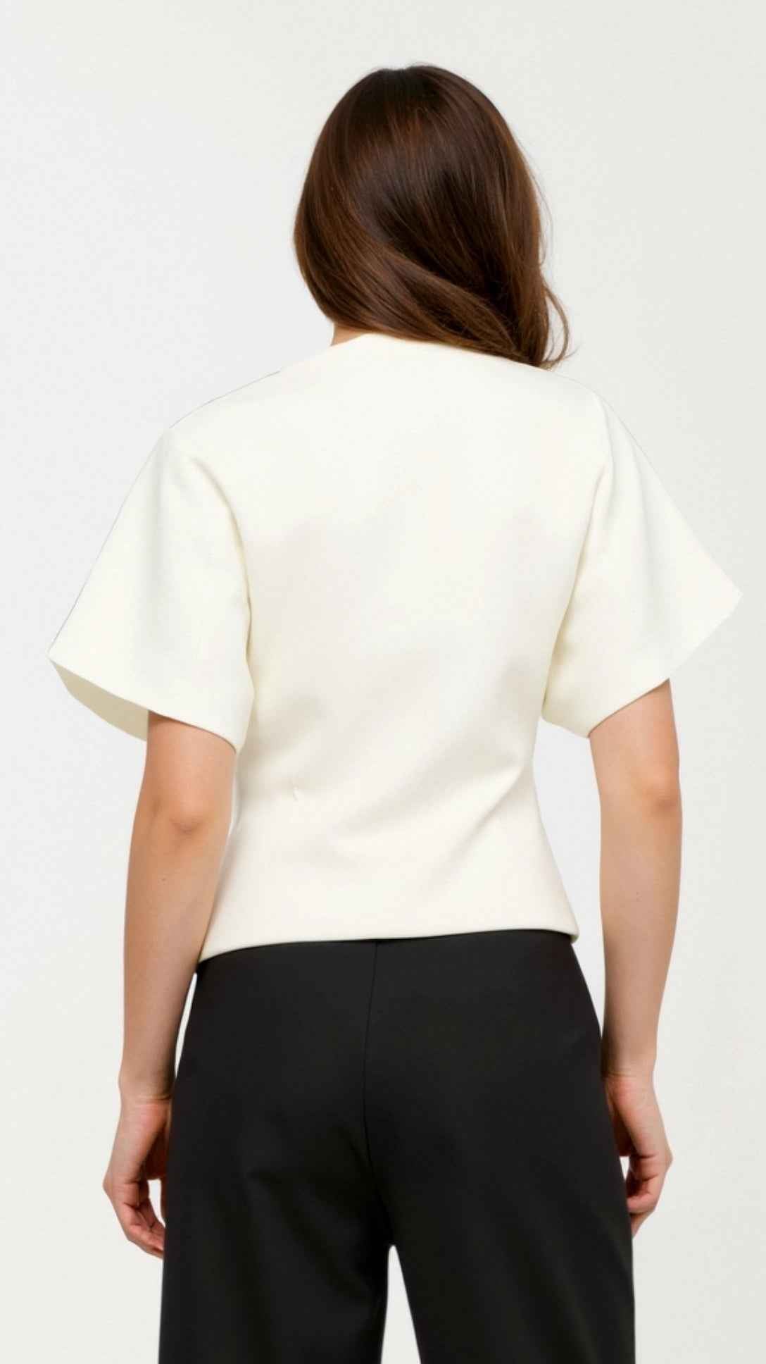Amy Blouse with V-Neck Design