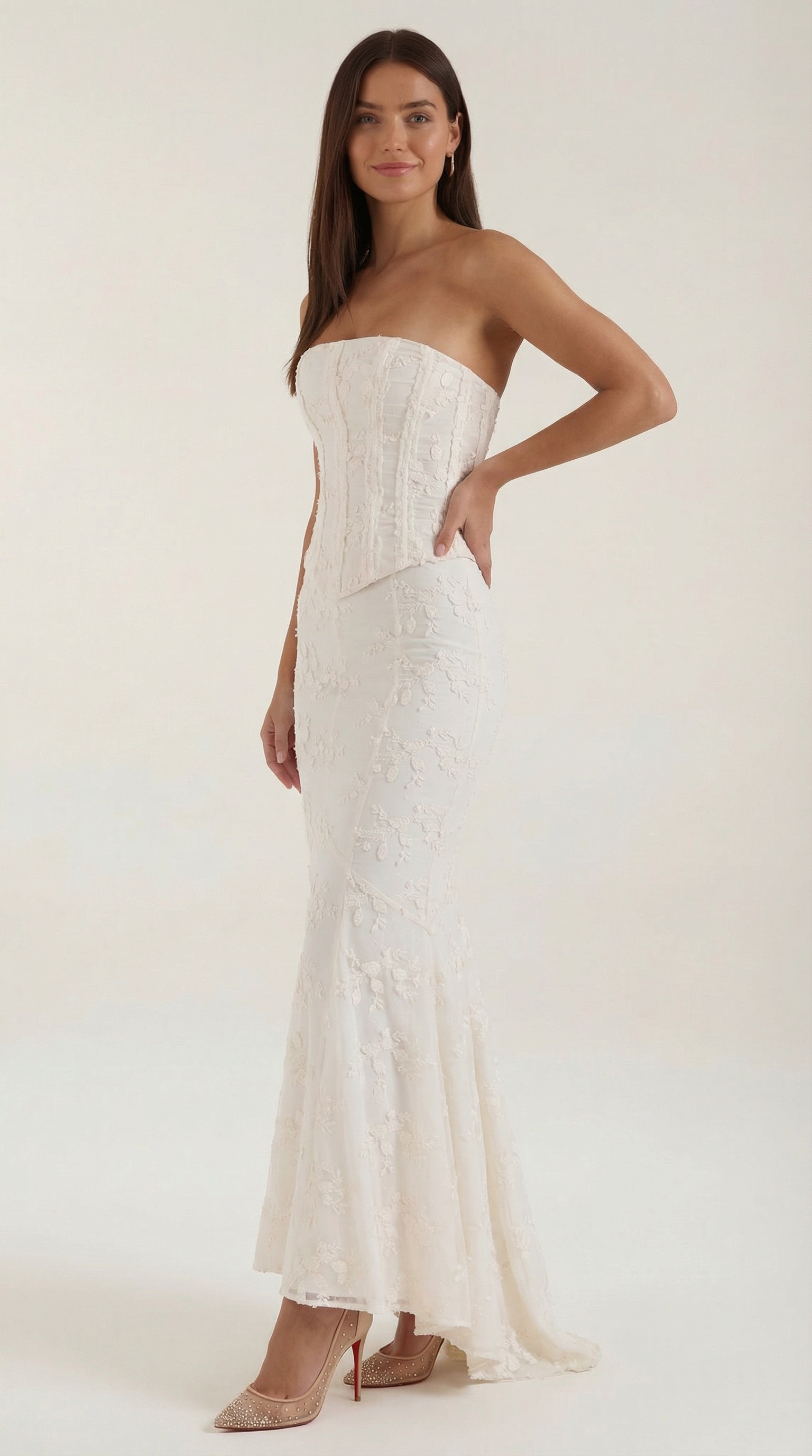 Anastasia Corset Lace Maxi Dress - ICYBOO