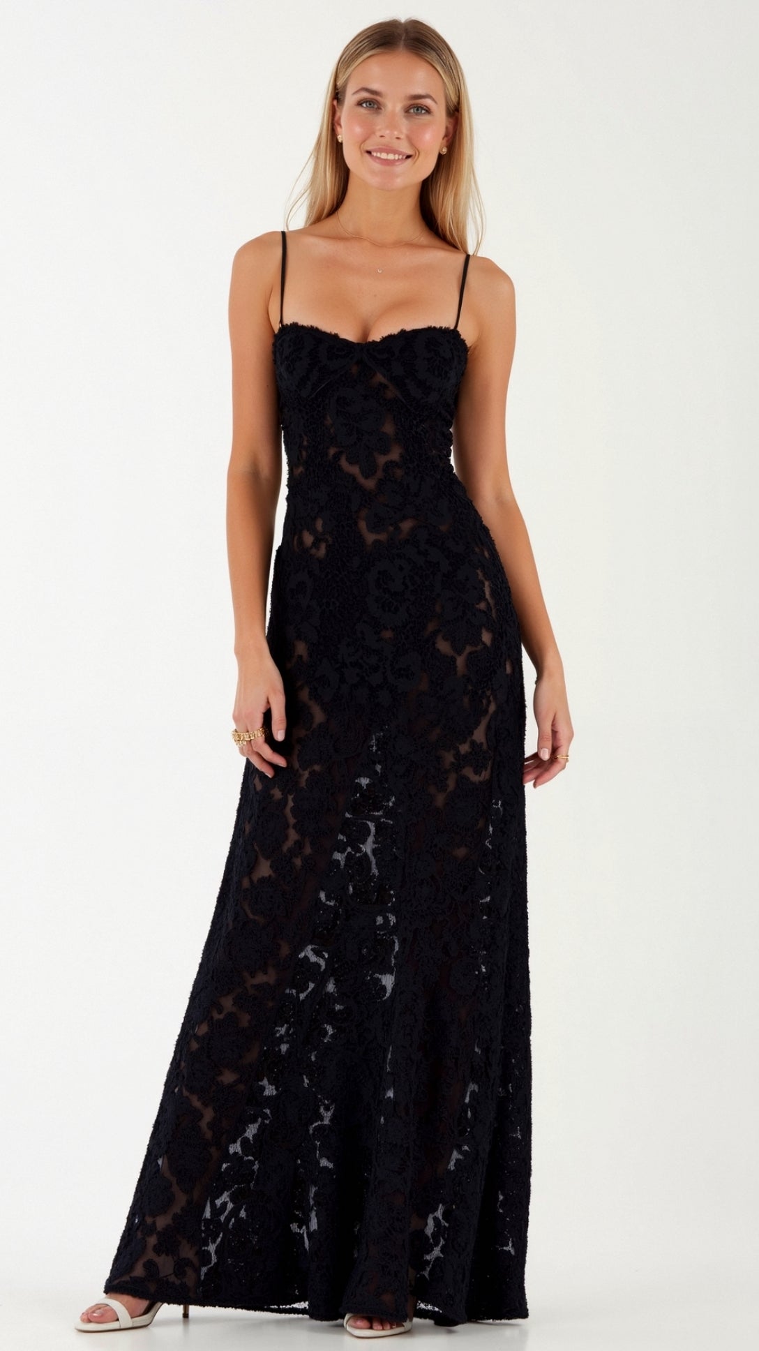 Arabelle Maxi Dress with Lace Detailing