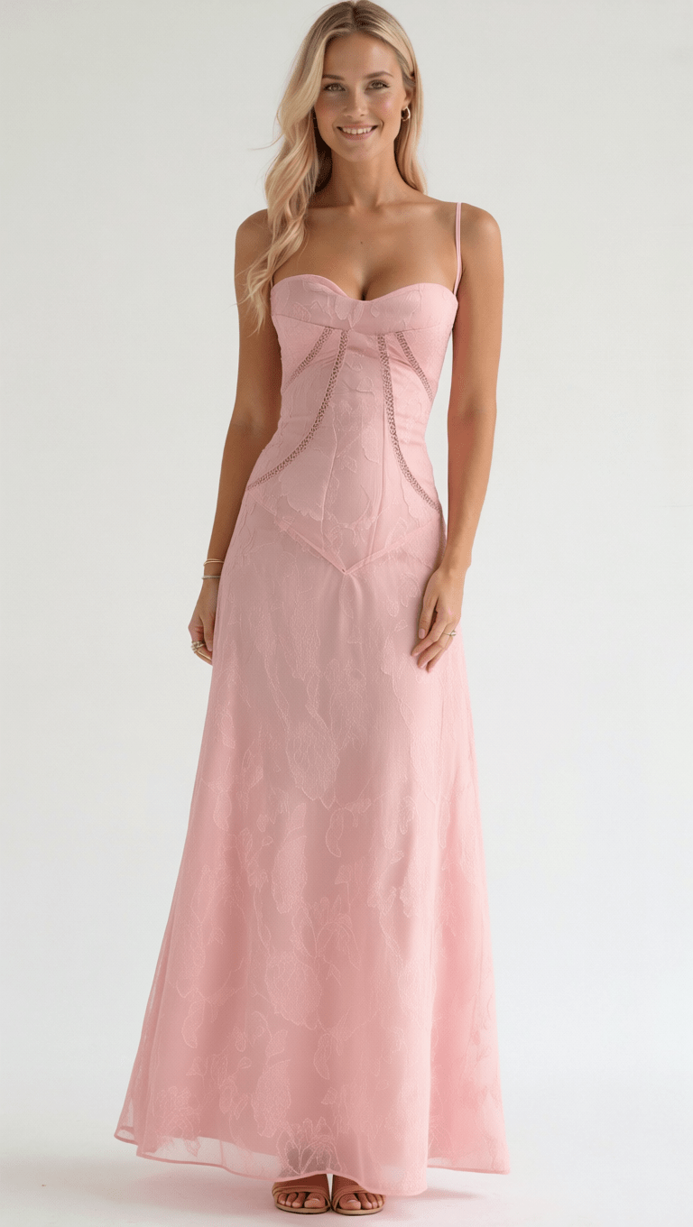 Arabelle Maxi Dress with Lace Detailing